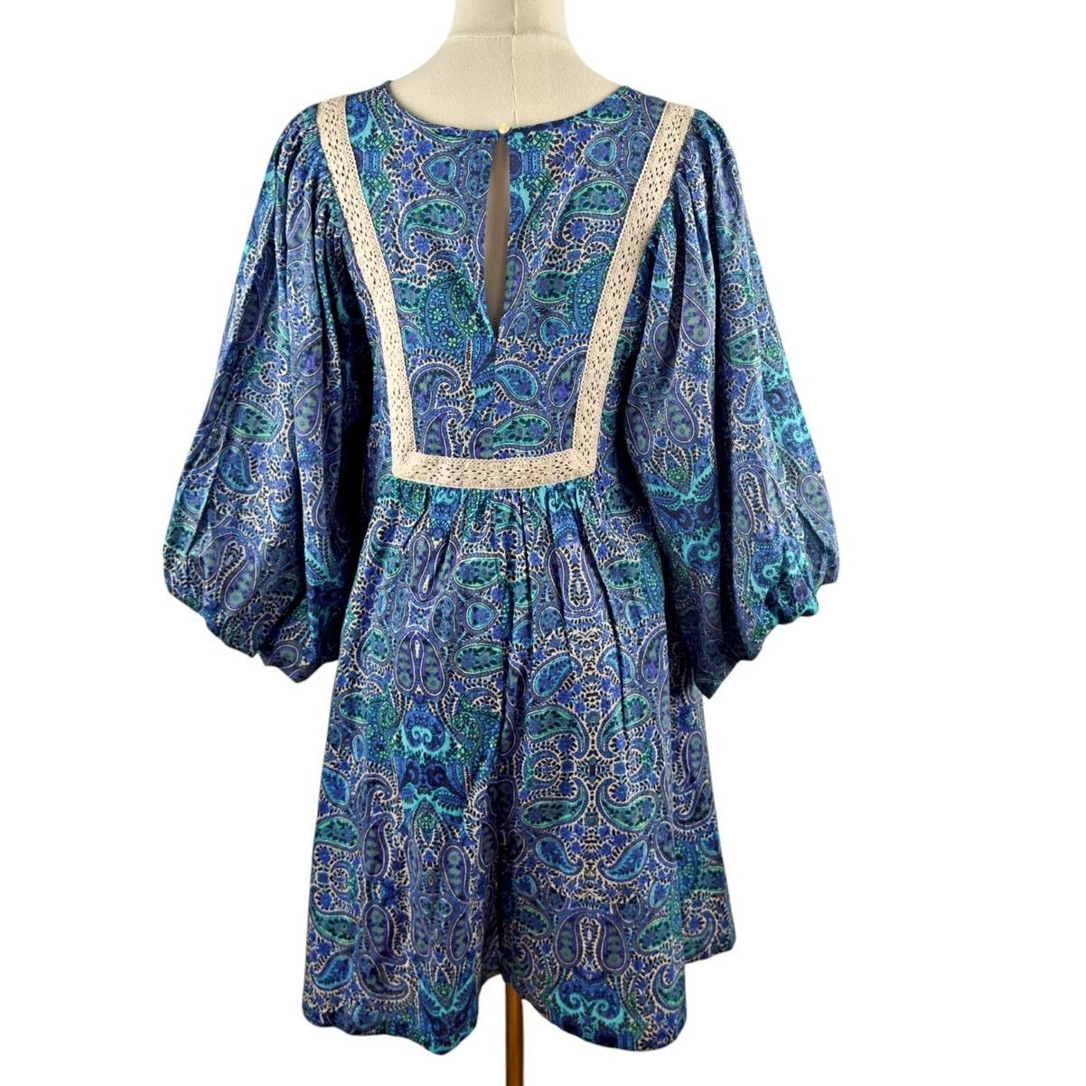 Anthropologie ANTHROPOLOGIE Romper LISSA Shorts Balloon Sleeves Paisley Size XS / US 0-2 / IT 36-38 - 4 Thumbnail
