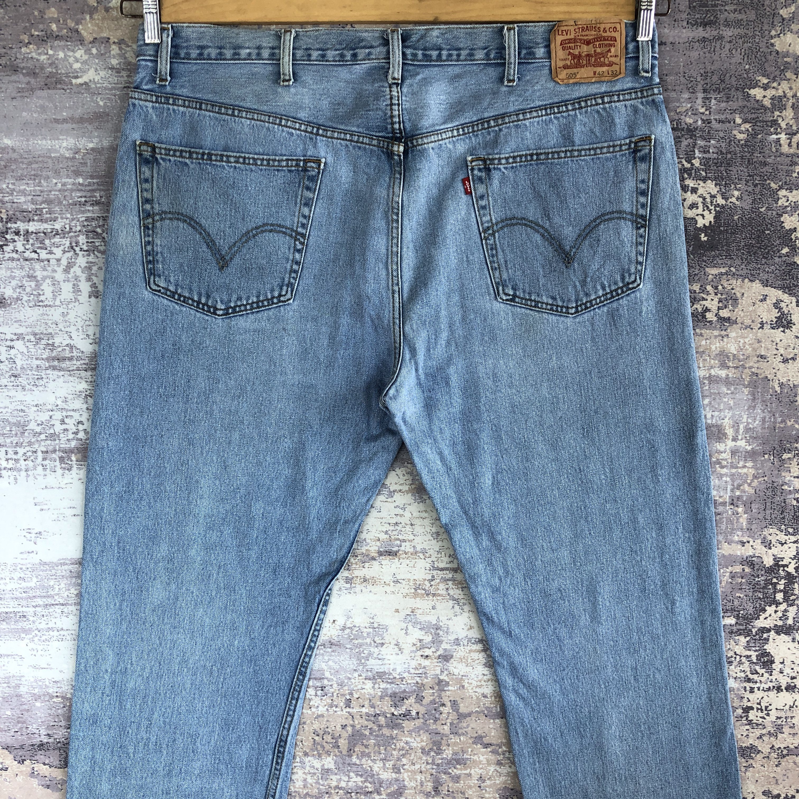 Levi's Vintage Y2K Levis Faded Jeans Levi's 505 Light Wash Denim Size US 44 / EU 60 - 4 Thumbnail