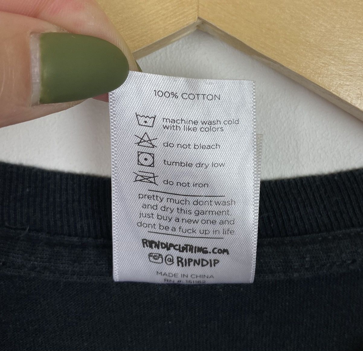 RIPNDIP RIPNDIP Same Shit Different Day Long Sleeve T-Shirt Black Size US M / EU 48-50 / 2 - 9 Thumbnail