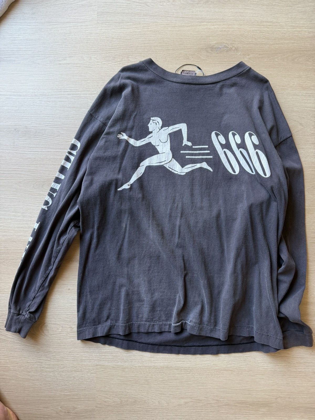 Saint Michael Running Long Sleeve T-Shirt Not Today Satan Size US XL / EU 56 / 4 - 4 Thumbnail
