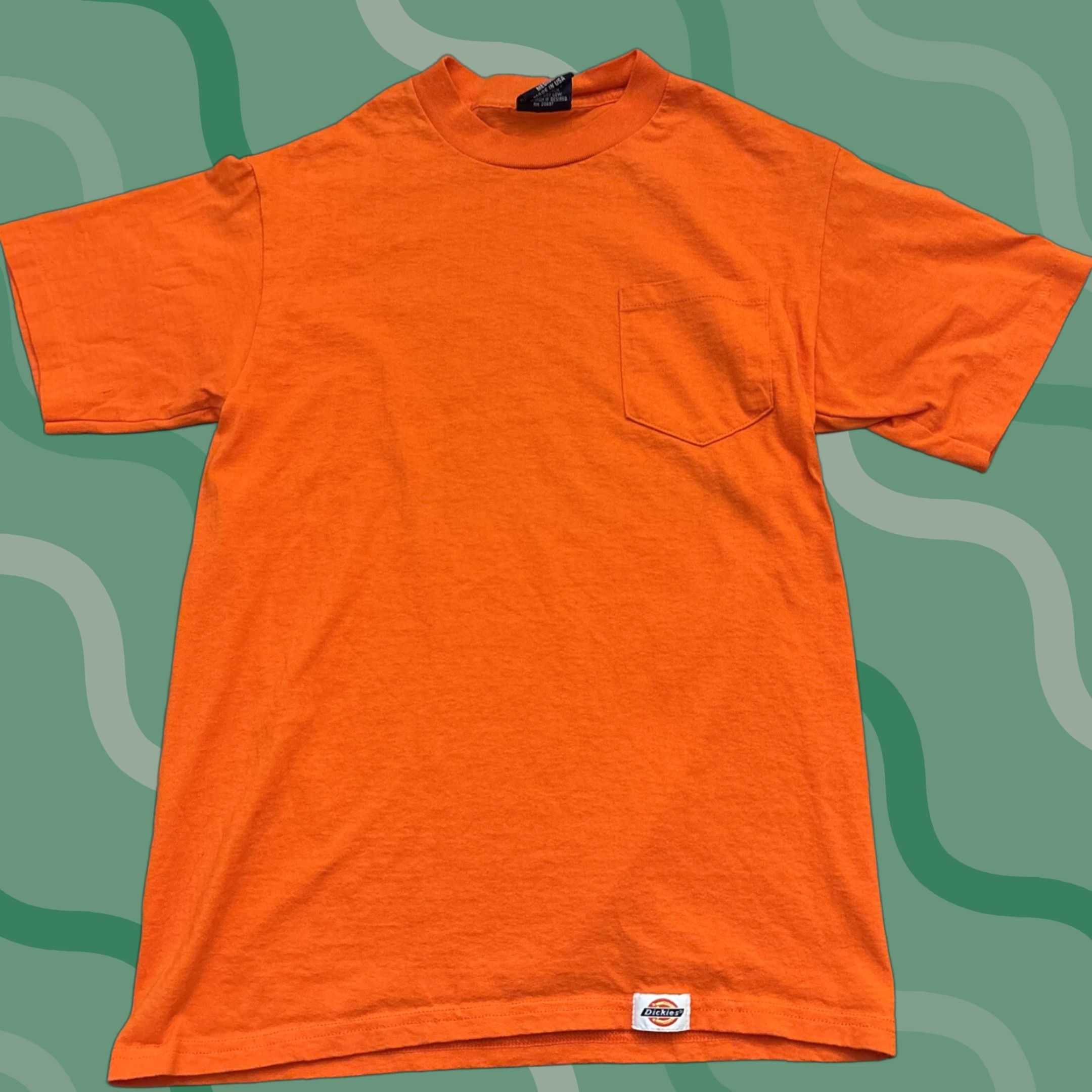 Dickies VINTAGE Dickies Shirt Men M Orange Pocket Made in USA T-Shirt Mens Size US M / EU 48-50 / 2 - 1 Thumbnail