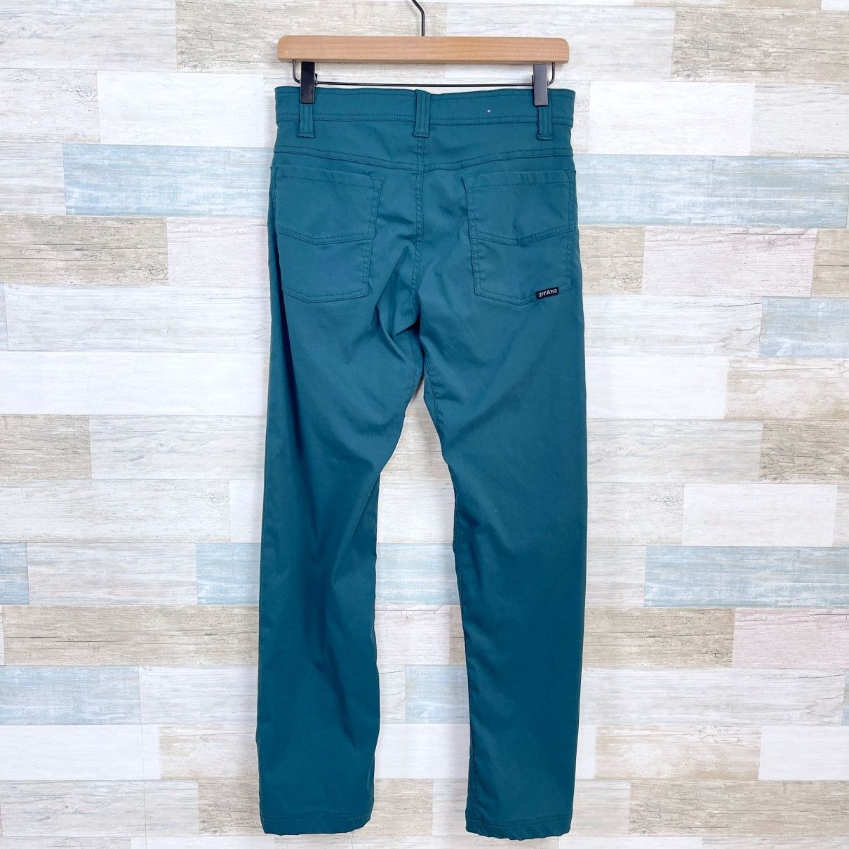 PrAna Brion Hiking Pants Green Slim Fit Nylon Mens 28x28