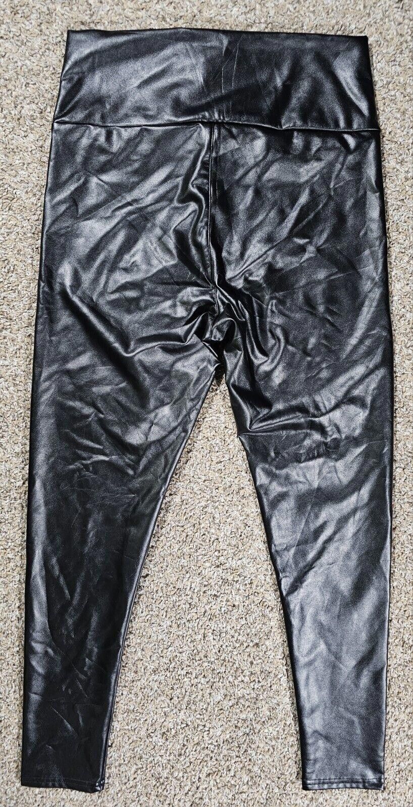 Designer Tagoo All For Leather Faux Leather Pant Medium Black NWT Size 32" / US 10 / IT 46 - 2 Thumbnail