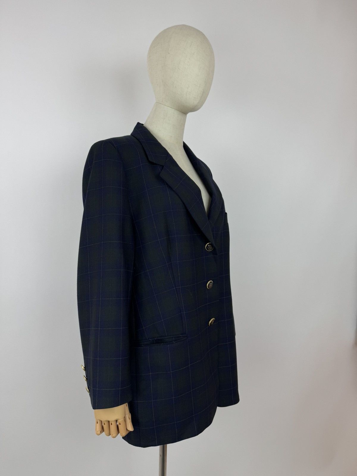 Other Delmod Blazer Wool blend Plaid Jacket Vintage Preppy Style Size XL / US 12-14 / IT 48-50 - 4 Thumbnail