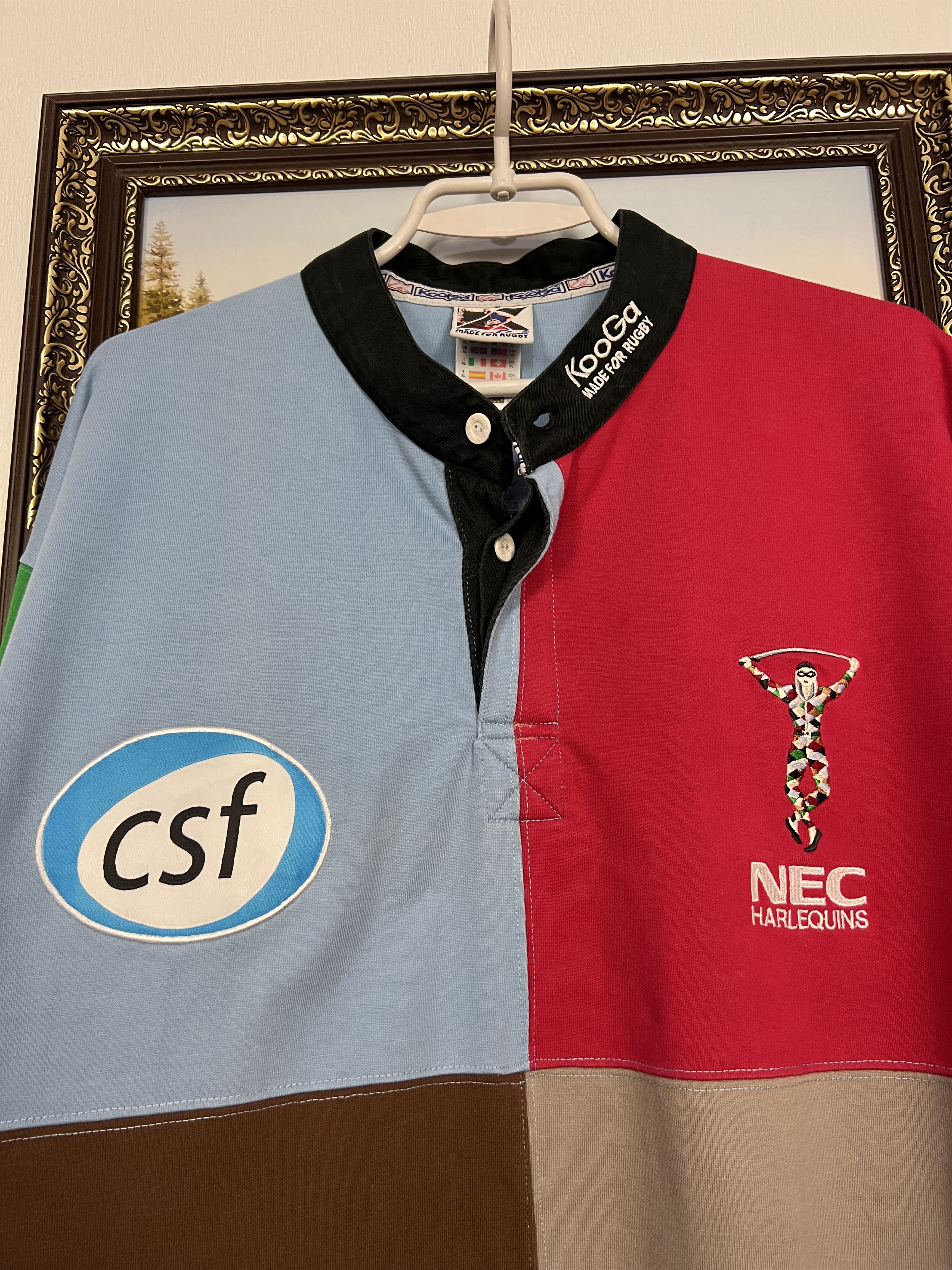 Vintage Kooga Harlequins Rugby Union Jersey Trikot Rare Shirt Hype Size US XL / EU 56 / 4 - 3 Thumbnail