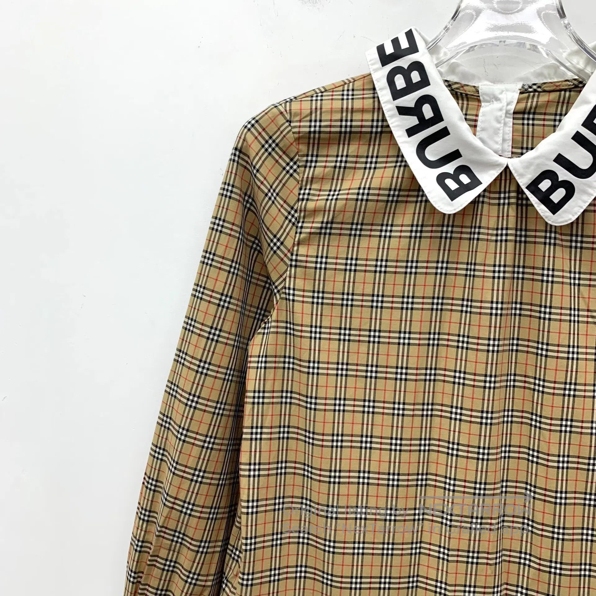 Burberry Burberry Deep brown checkered lapel long sleeve dress| Size M / US 6-8 / IT 42-44 - 3 Thumbnail