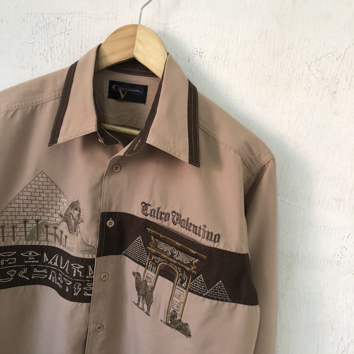 Valentino × Vintage VINTAGE CALRO VALENTINO EMBROIDERY POLO SHIRT 🍒 Size US L / EU 52-54 / 3 - 3 Thumbnail
