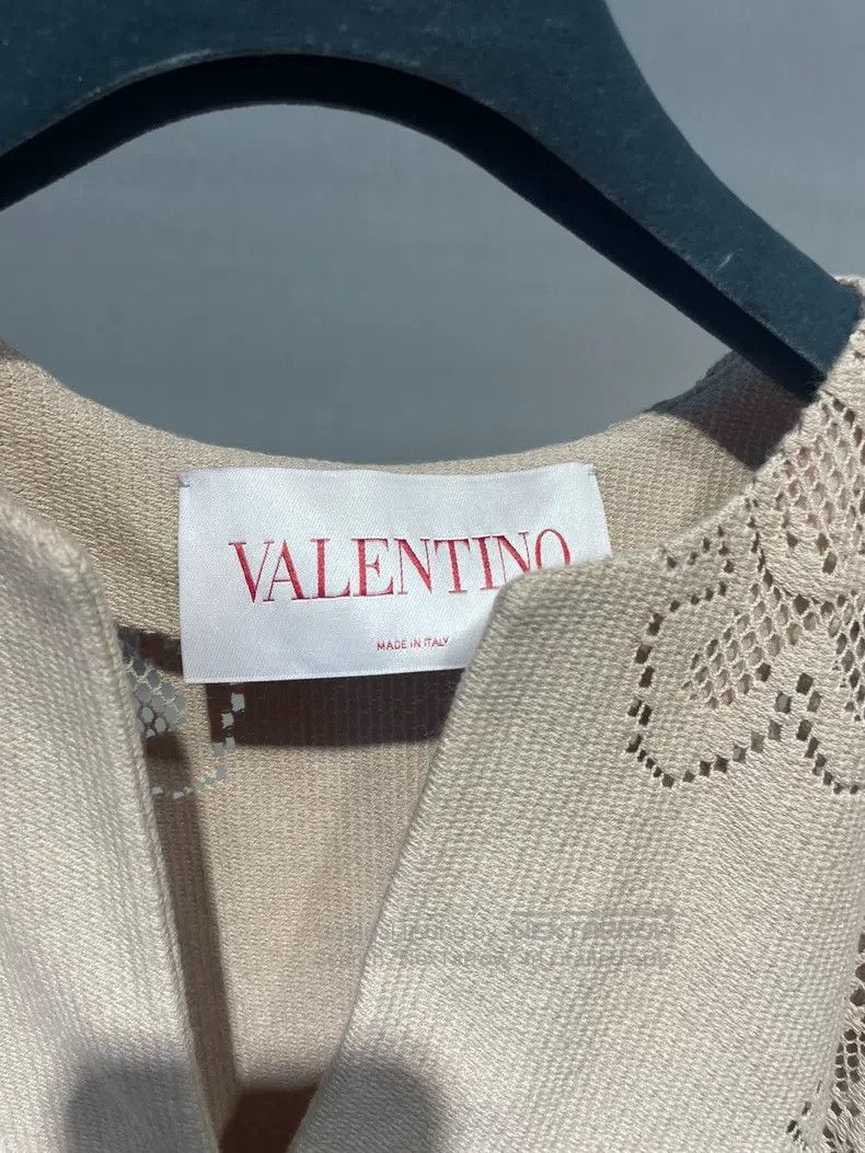 Valentino Valentino Knitted embroidered V-neck dress Size L / US 10 / IT 46 - 3 Thumbnail
