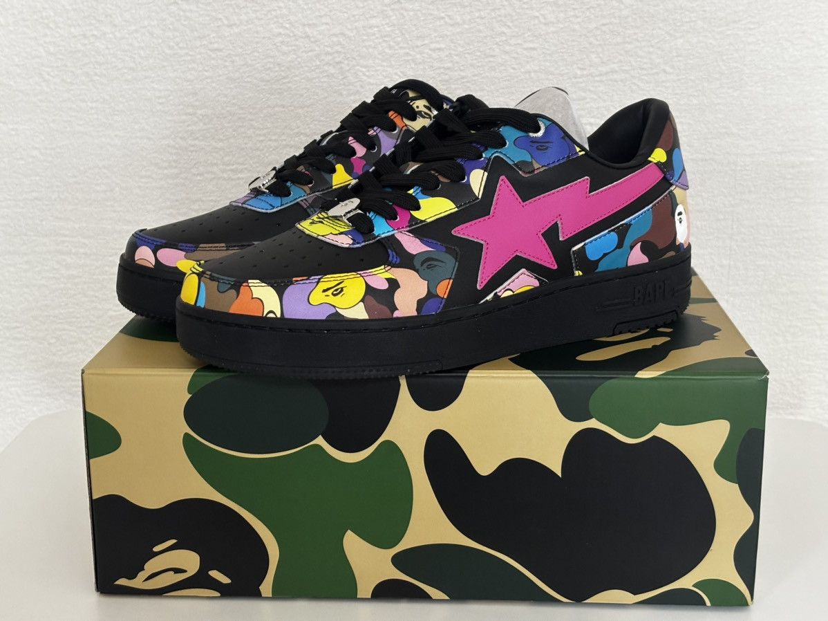 Authentic ape bape bape sta icon #2 black 11 new bapesta