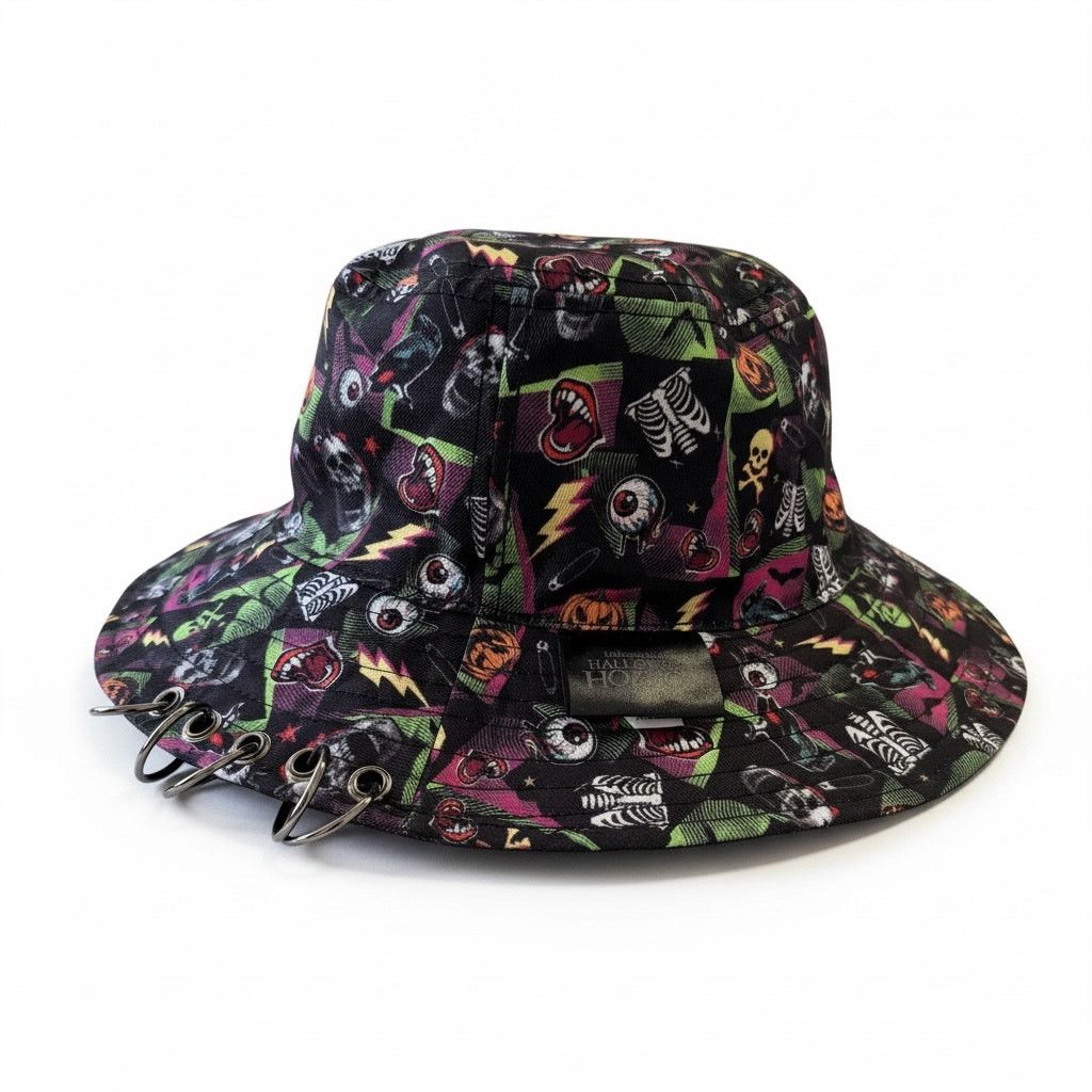 Universal Studios Halloween Horror Nights 24 Universal Graffiti Bucket Hat NWT Size ONE SIZE - 1 Thumbnail