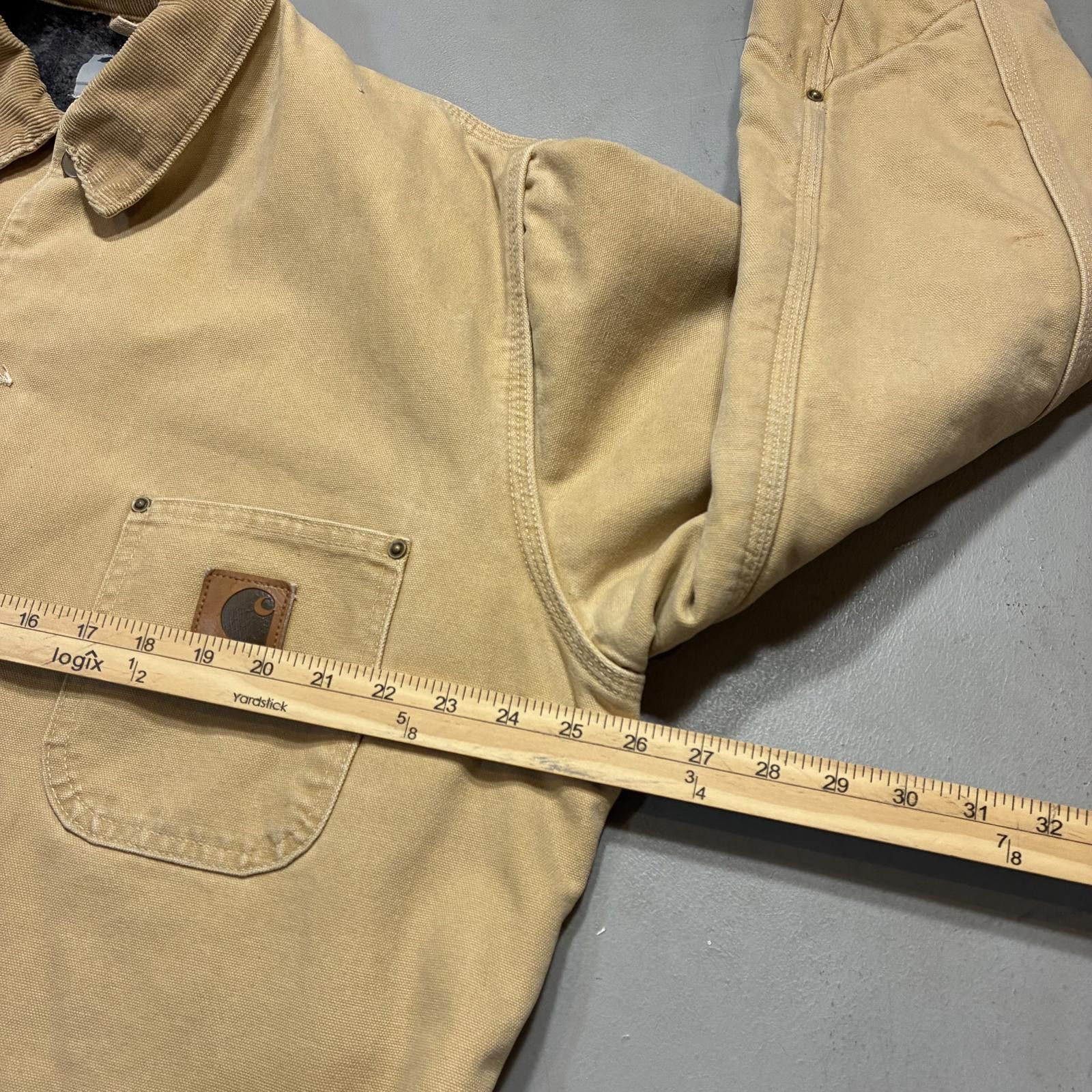 Carhartt Vintage Carhartt C01 Canvas Chore Jacket Tan Blanket Lined Size US L / EU 52-54 / 3 - 7 Thumbnail