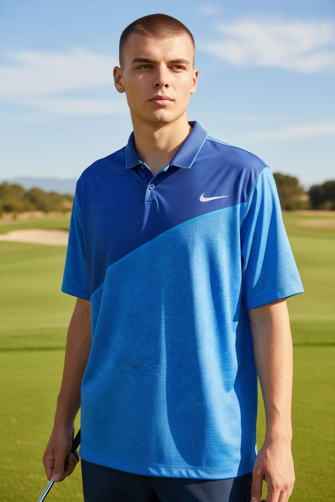 Nike Nike Golf Blue Gradient Polo Shirt for Men Size US XL / EU 56 / 4 - 1 Thumbnail