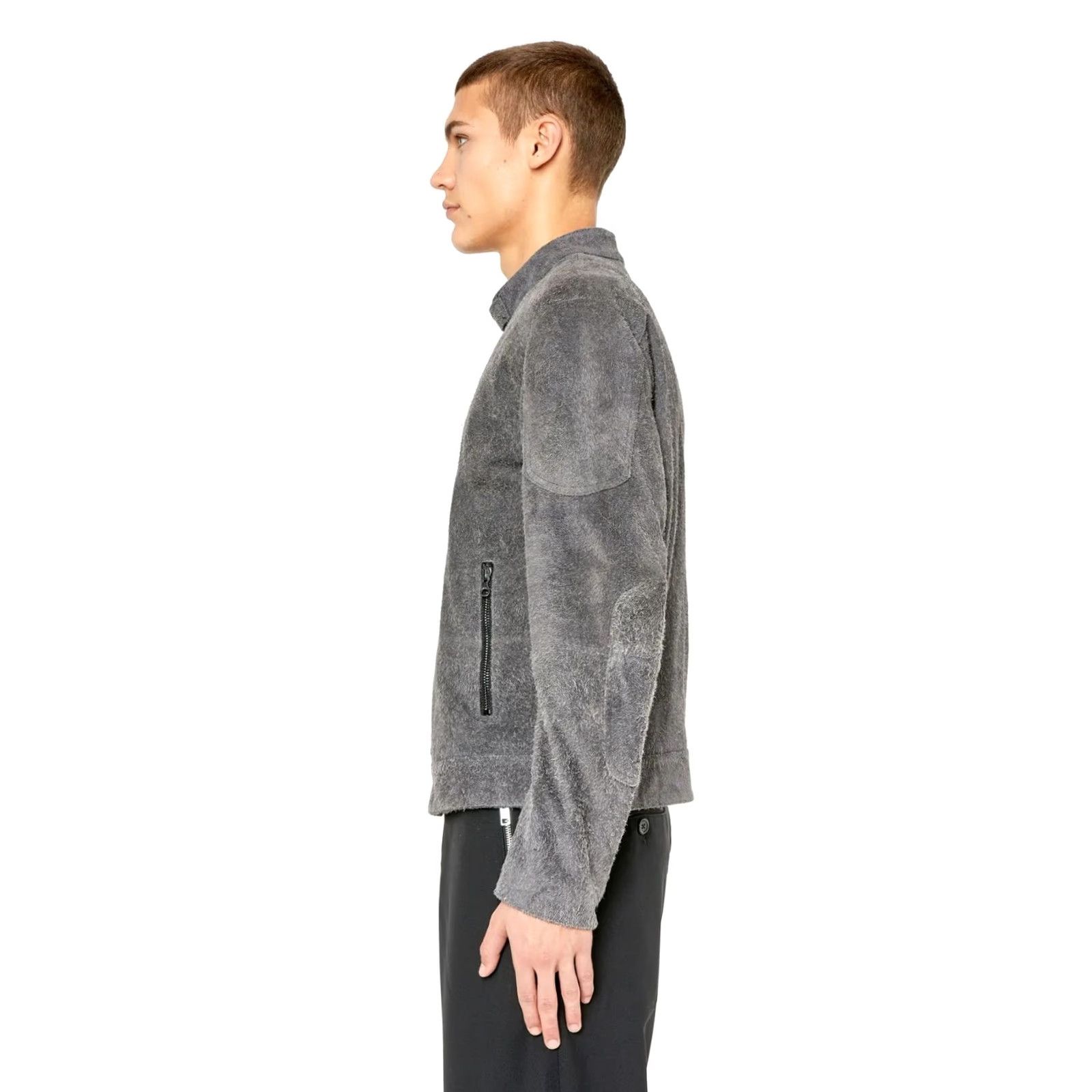 Diesel Diesel Suede Bike Jacket Cowhide Leather Made in Italy Size 50 Gray Men's Jacket, Biker Style, 50 (M/L) - NEW Size US M / EU 48-50 / 2 - 5 Thumbnail