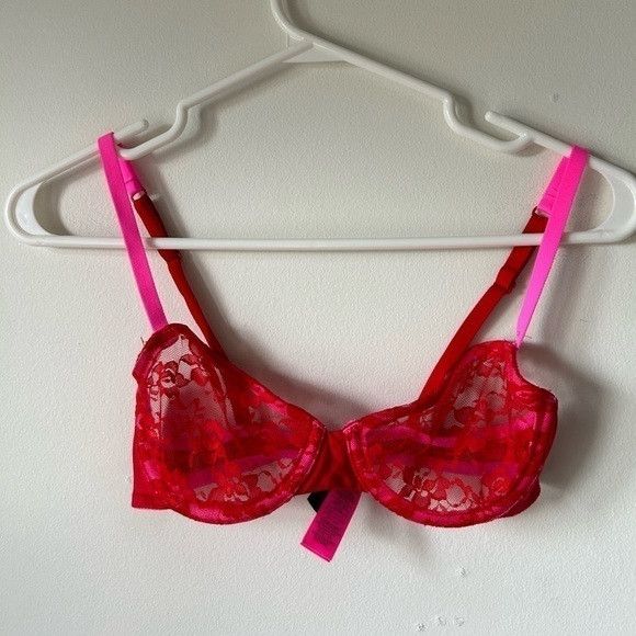 Other La Senza Orange Lace Bra Size ONE SIZE - 1 Thumbnail