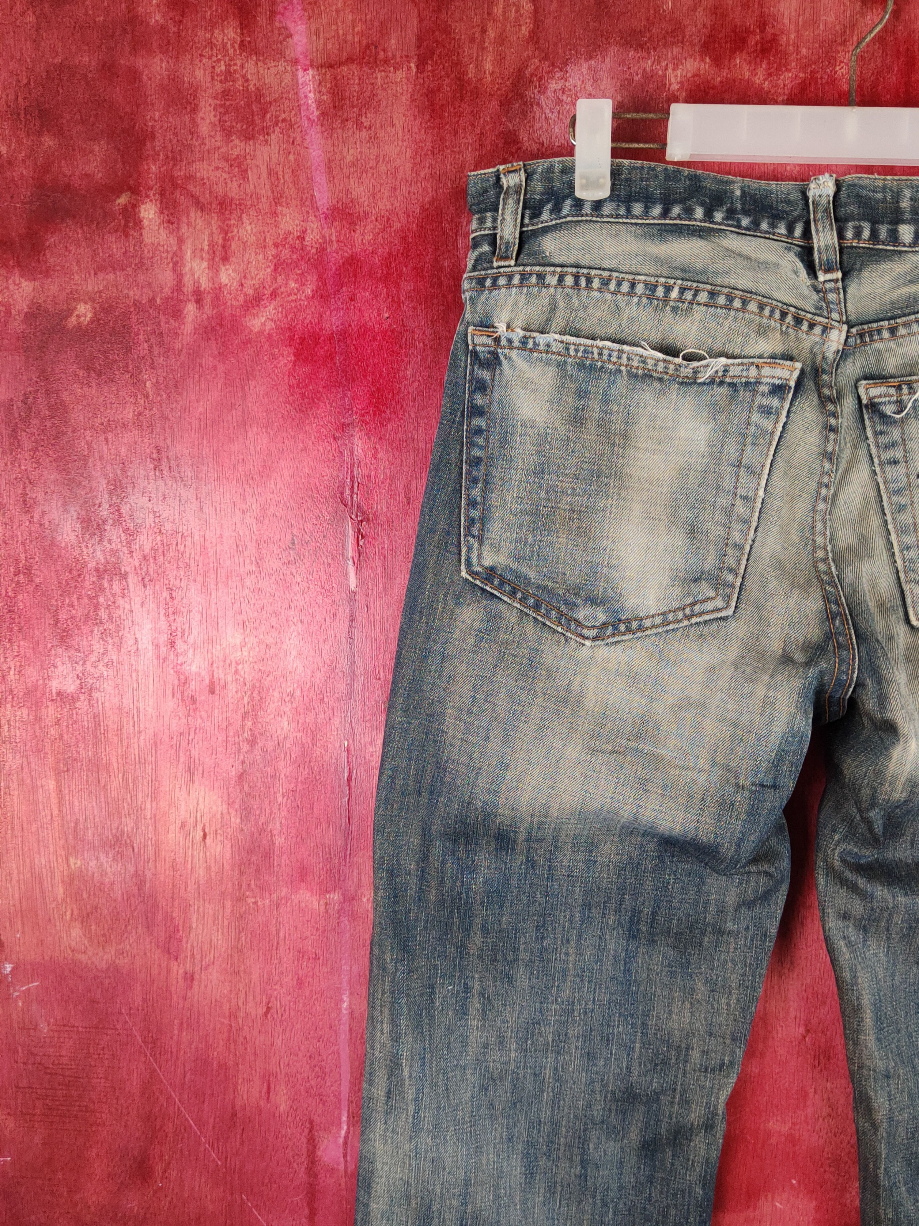 Gap Gap Dark Olive Faded Distressed Ripped Jeans #S2206/7 Size US 32 / EU 48 - 8 Thumbnail