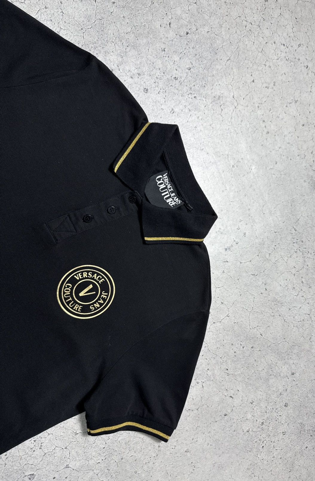 Versace Jeans Couture Versace Jeans Couture Black Luxury Polo Shirt Size M Size US M / EU 48-50 / 2 - 4 Thumbnail