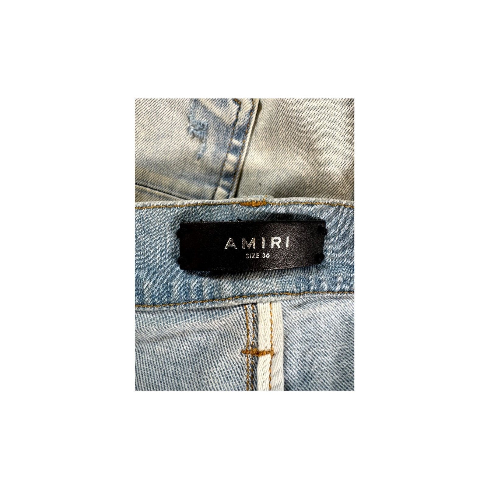 Amiri Amiri MX1 Camo Patch Light Wash Jeans Size US 36 / EU 52 - 4 Thumbnail