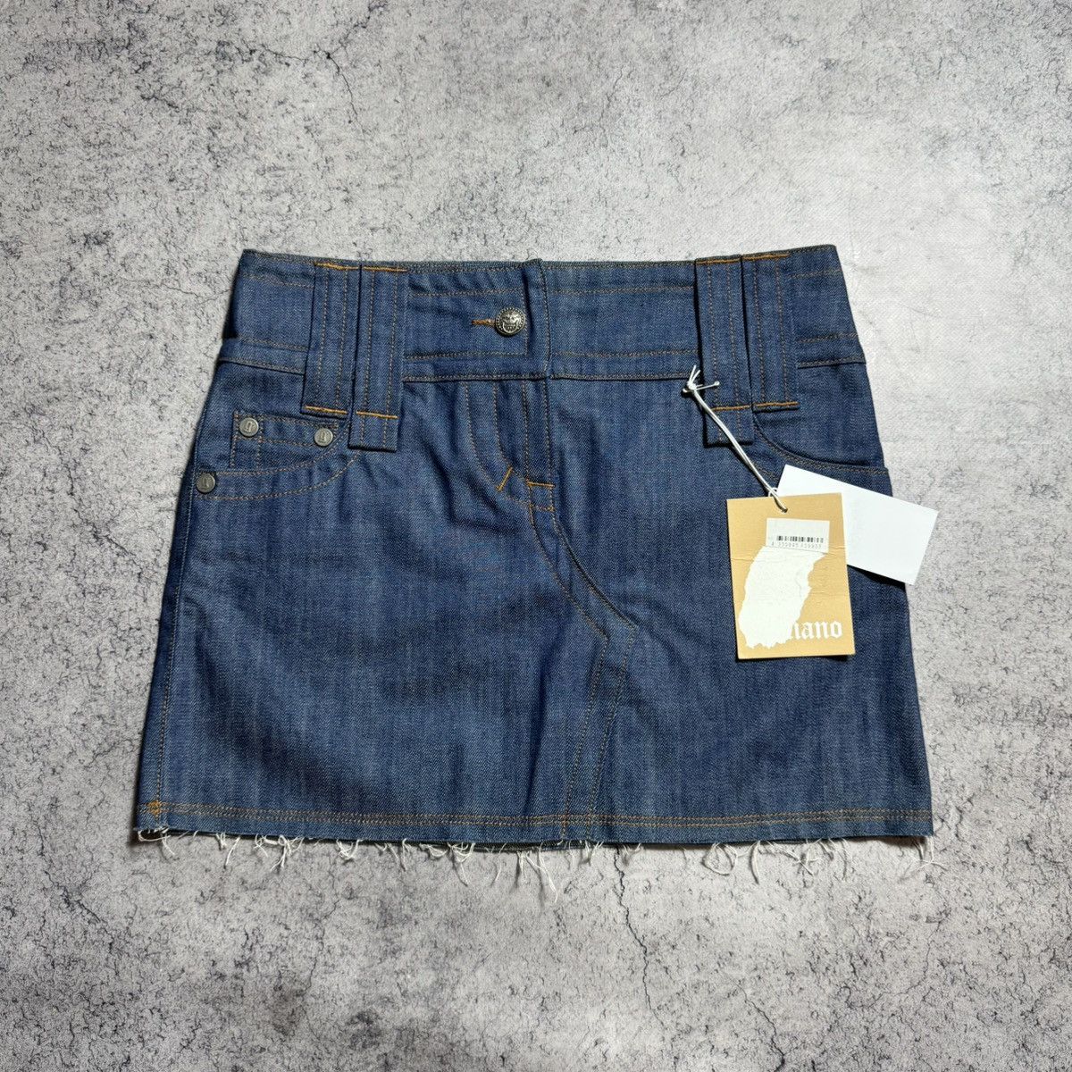 John Galliano NEW Galliano Y2K 00s Mini Skirt Size 26" / US 2 / IT 38 - 1 Thumbnail