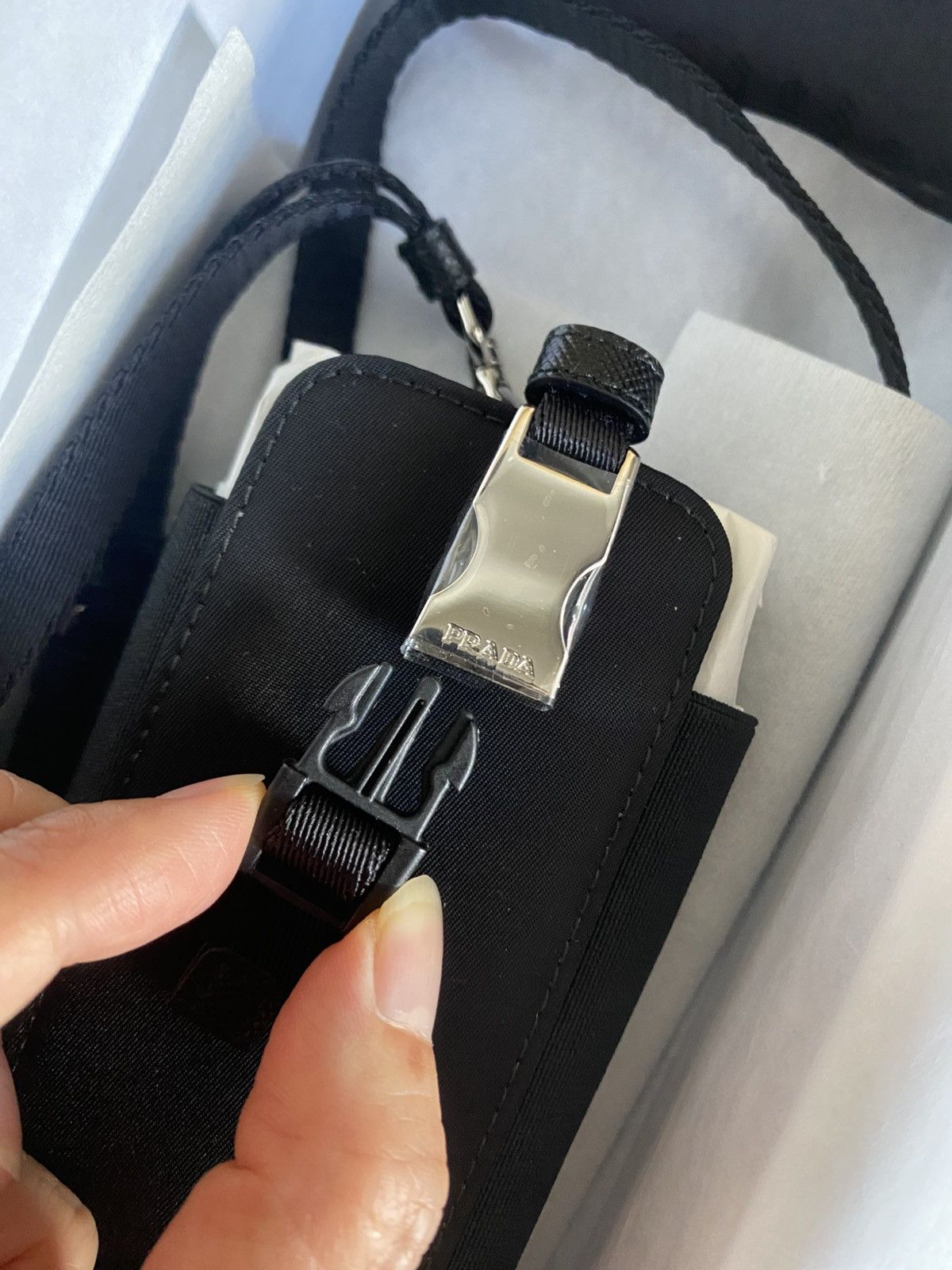 Prada ‼️BIG SALE‼️Prada triangle logo phone pouch lanyard bag Size ONE SIZE - 8 Thumbnail
