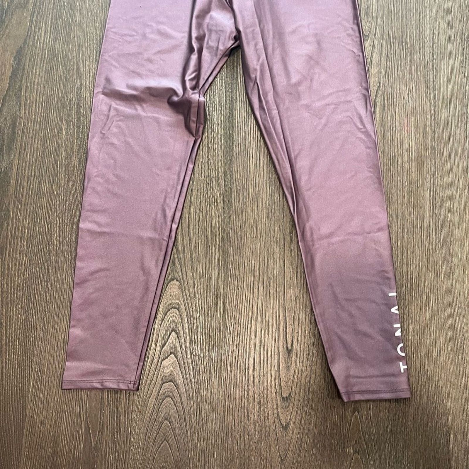 Vintage NWT Onzie Tonal High Rise Athletic Leggings Purple Size XL Size 31" - 3 Thumbnail