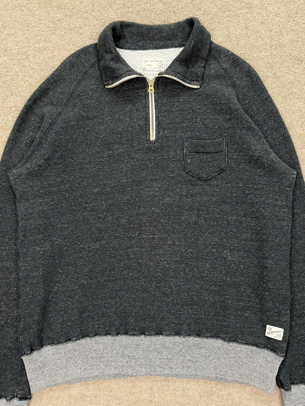 Japanese Brand Kepani Half Zip Sweatshirt Size US S / EU 44-46 / 1 - 3 Thumbnail