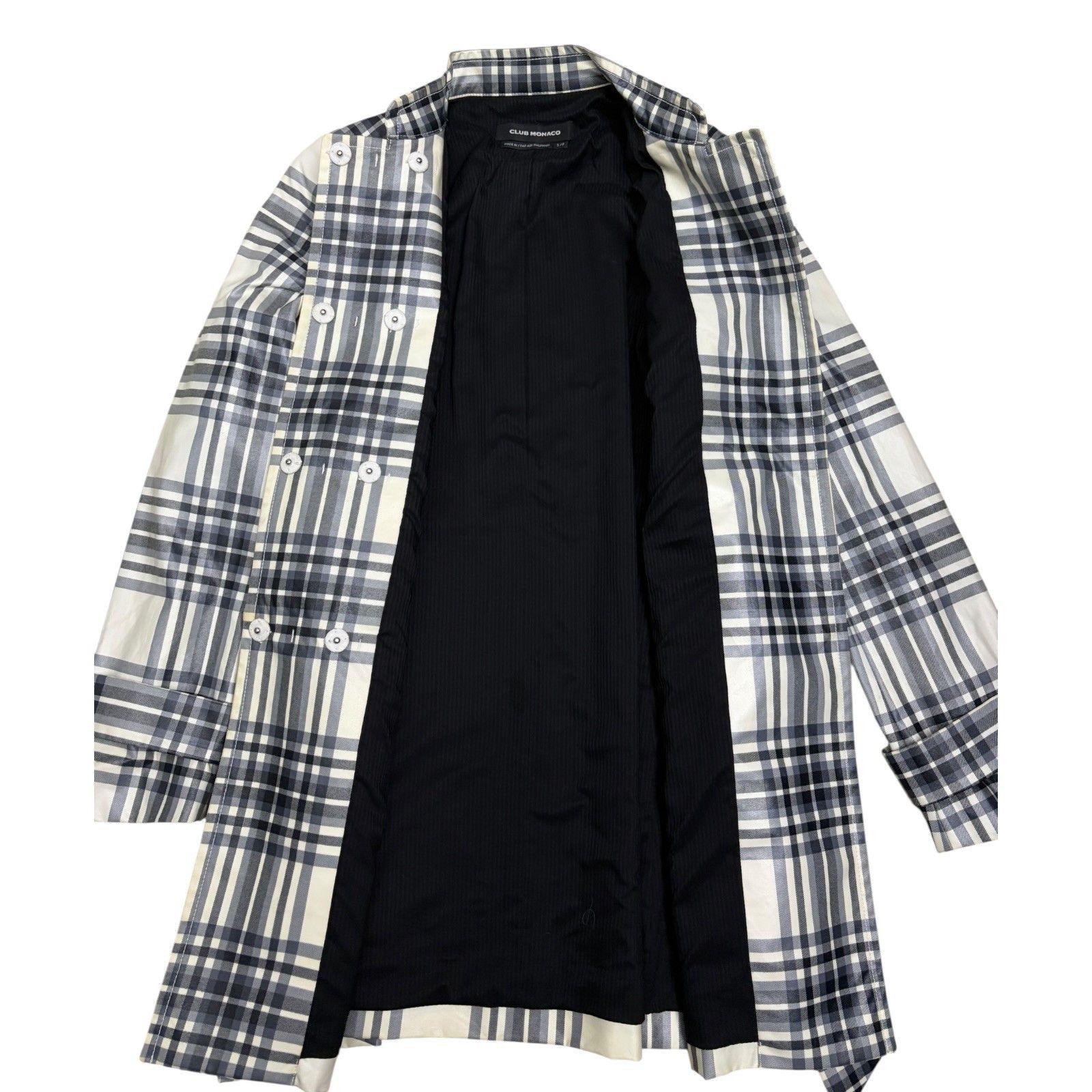 Club Monaco CLUB MONACO Plaid Waterproof Trench Jacket Coat Womens Small Size S / US 4 / IT 40 - 7 Thumbnail