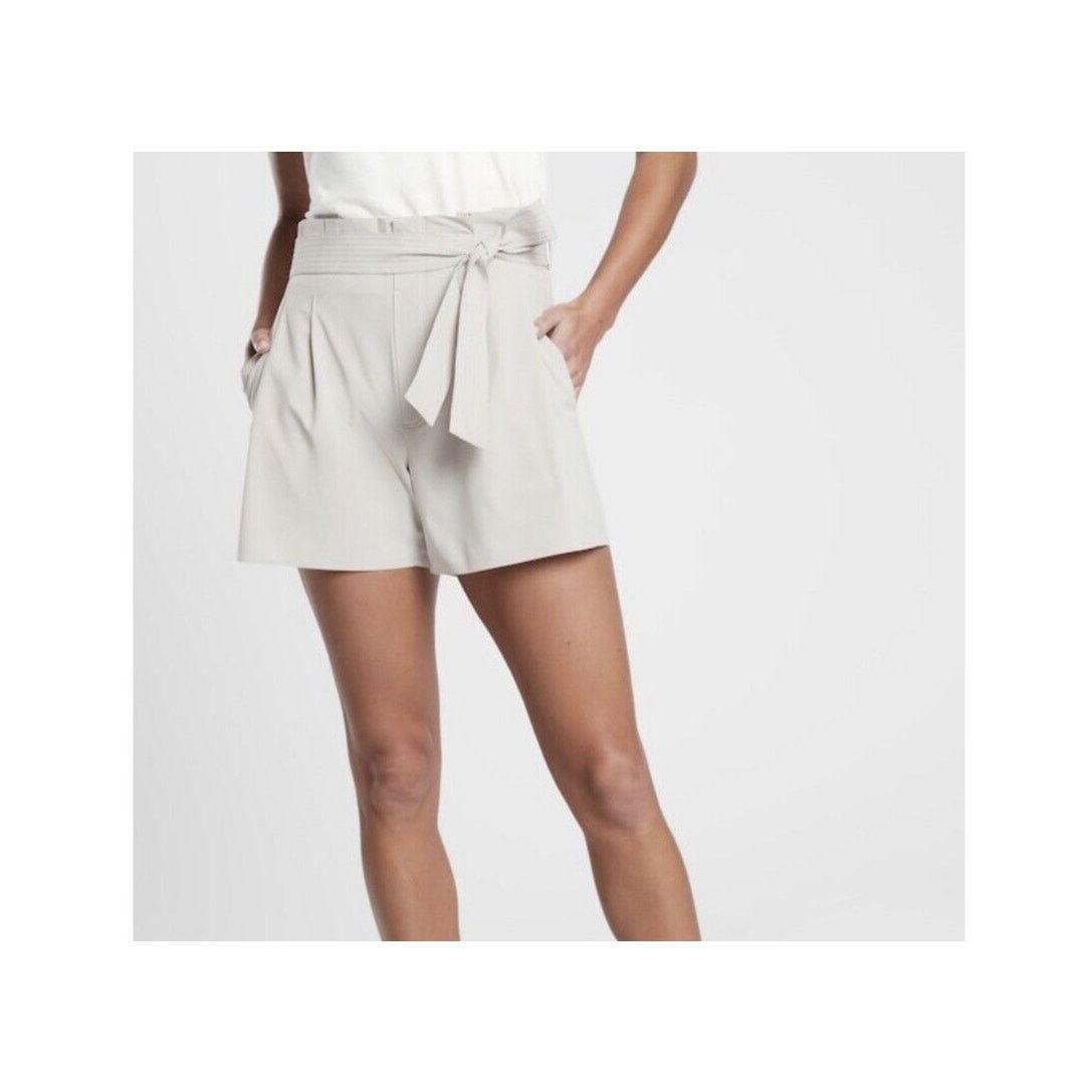 Athleta NWT ATHLETA Grey Abalone Stretch Belted Skyline Short 18 $59 Size 40" / US 18 - 1 Thumbnail