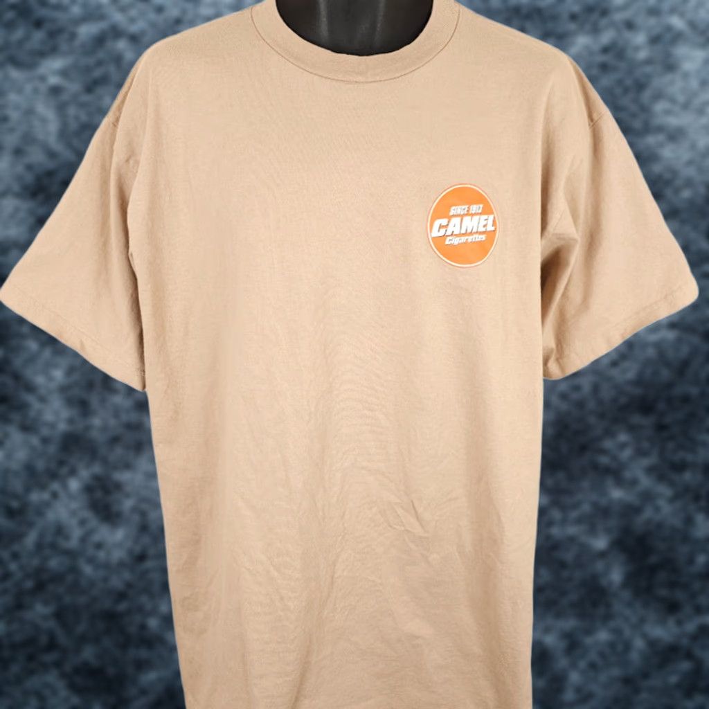 Vintage VINTAGE Camel Cigarettes T Shirt Mens XL Beige 90s Promo Made In USA Size US XL / EU 56 / 4 - 1 Thumbnail