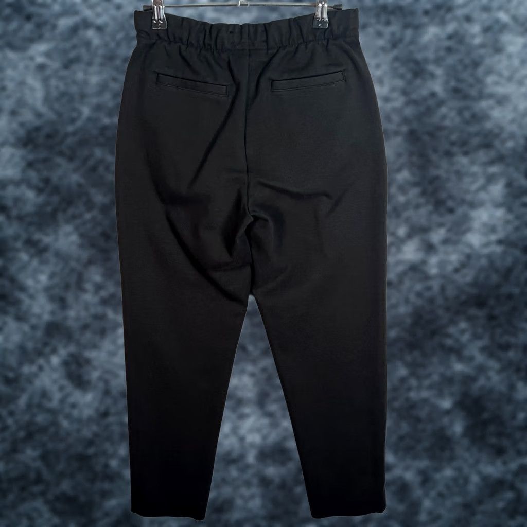 Everlane Everlane Womens High-Rise Black Trousers XS Cotton Blend Flat Front Ankle Tapered 25 in Inseam Womens XS Black Pants Size 26" / US 2 / IT 38 - 1 Thumbnail