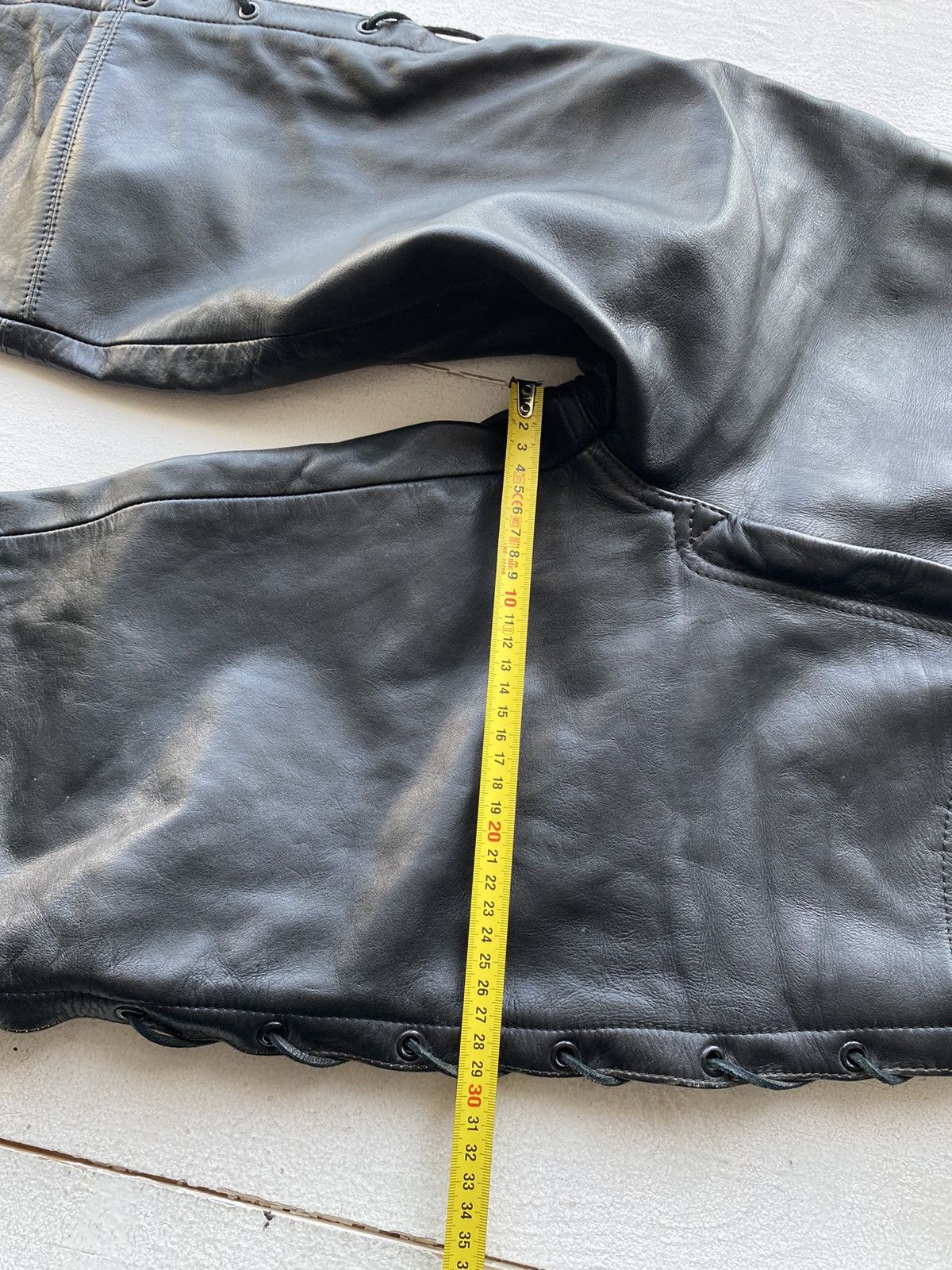 Japanese Brand 🔥VNTG OPIUM Biker Leather Owens Style Pants Rick Punk Rare Size US 32 / EU 48 - 7 Thumbnail
