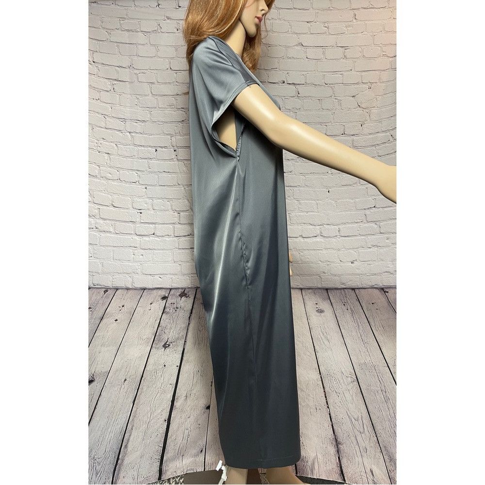 Other NWT New $232 Skills & Genes Grey Satin Midi Dress Size 6 Size S / US 4 / IT 40 - 4 Thumbnail