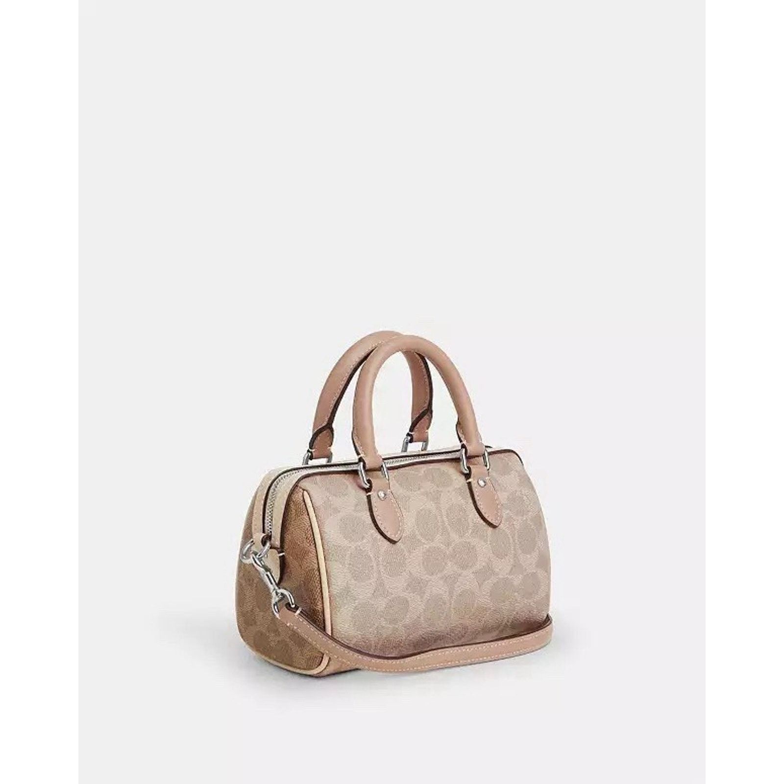 Coach NWT COACH Mini Rowan Crossbody Bag CW330 Silver/Sand/Taupe Size ONE SIZE - 12 Thumbnail