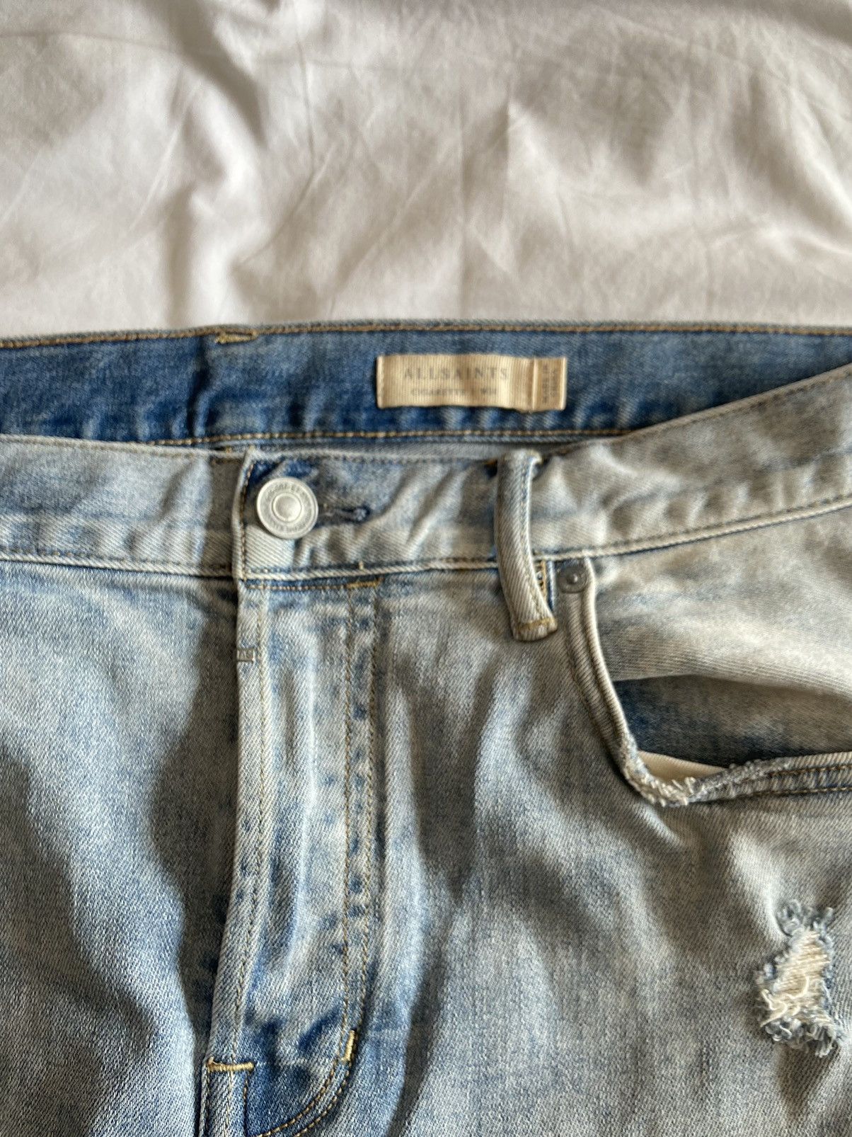 Allsaints ALL SAINTS CIGARETTE INDIGO BLUE JEANS Size US 34 / EU 50 - 4 Thumbnail