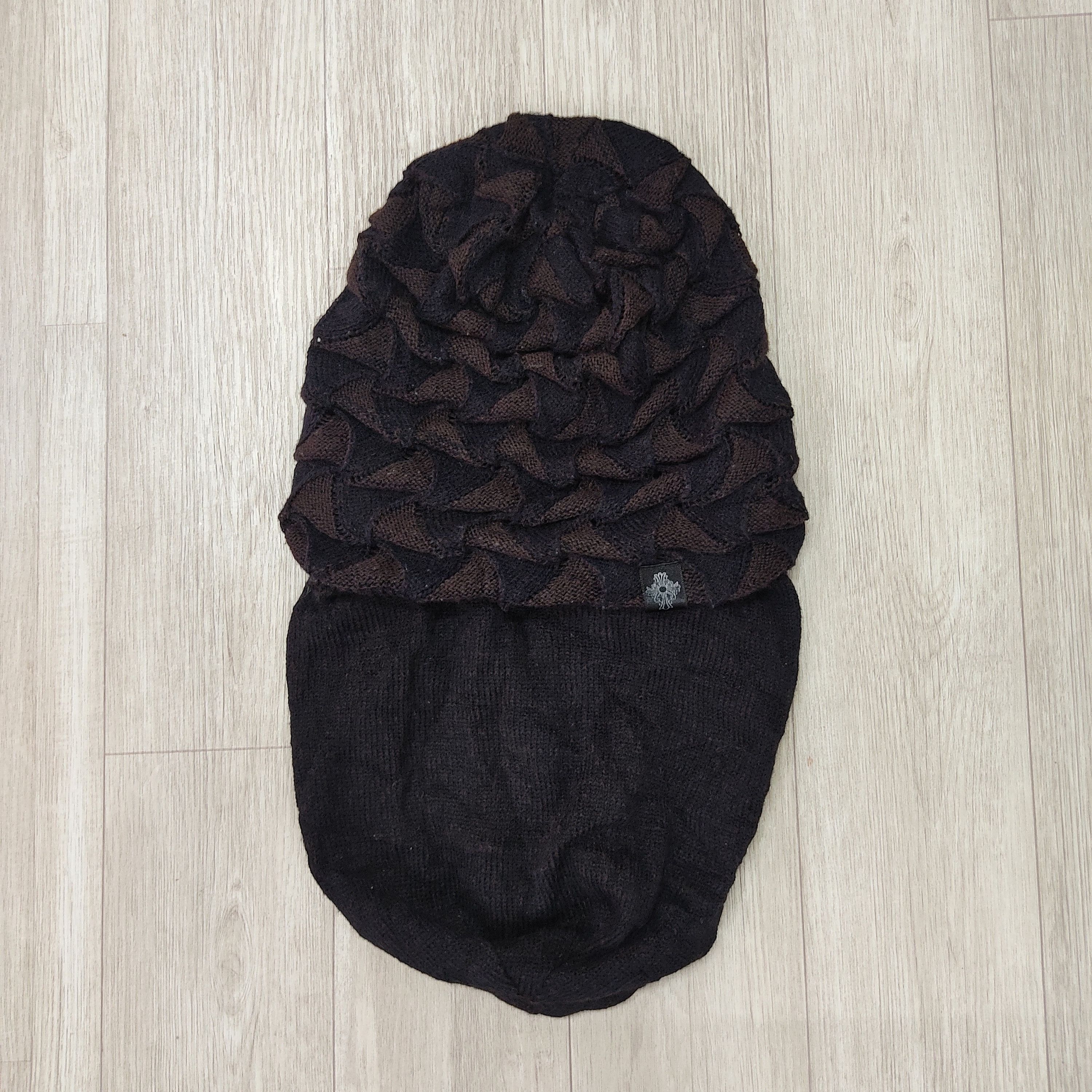 Beauty Beast Reversible Knitted Chrome of Hearts Inspired Pattern Beanie Size ONE SIZE - 9 Thumbnail