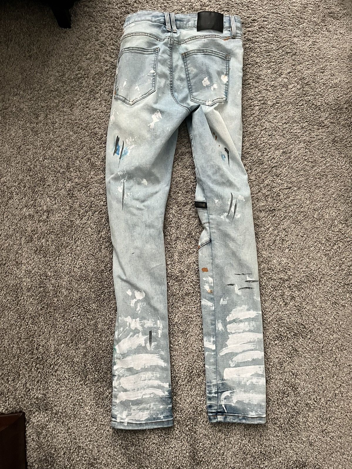 rue21 Blue painted Jeans Size US 32 / EU 48 - 2 Thumbnail