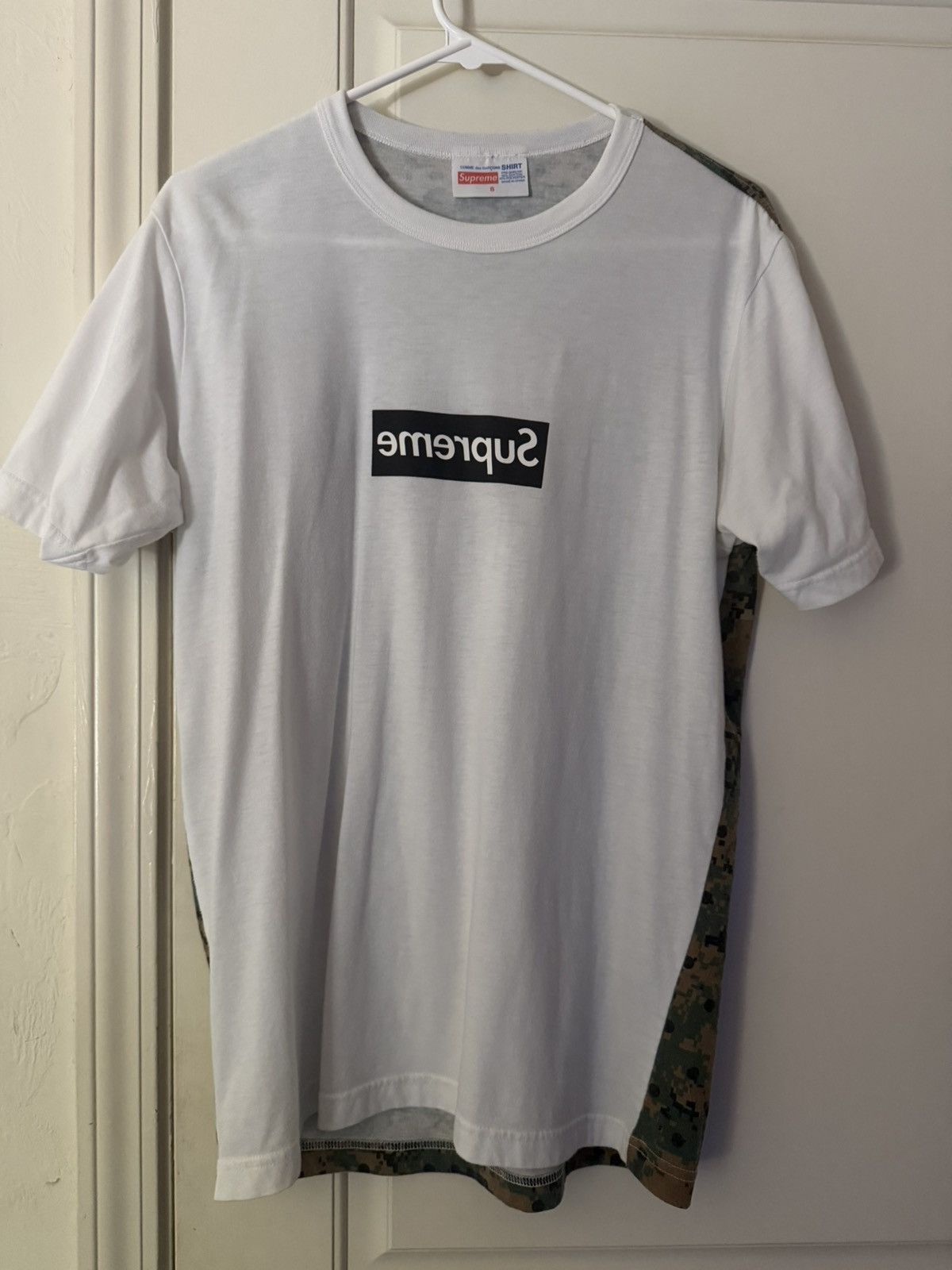 Supreme x CDG Box Logo Tee White Digital Camo SS13
