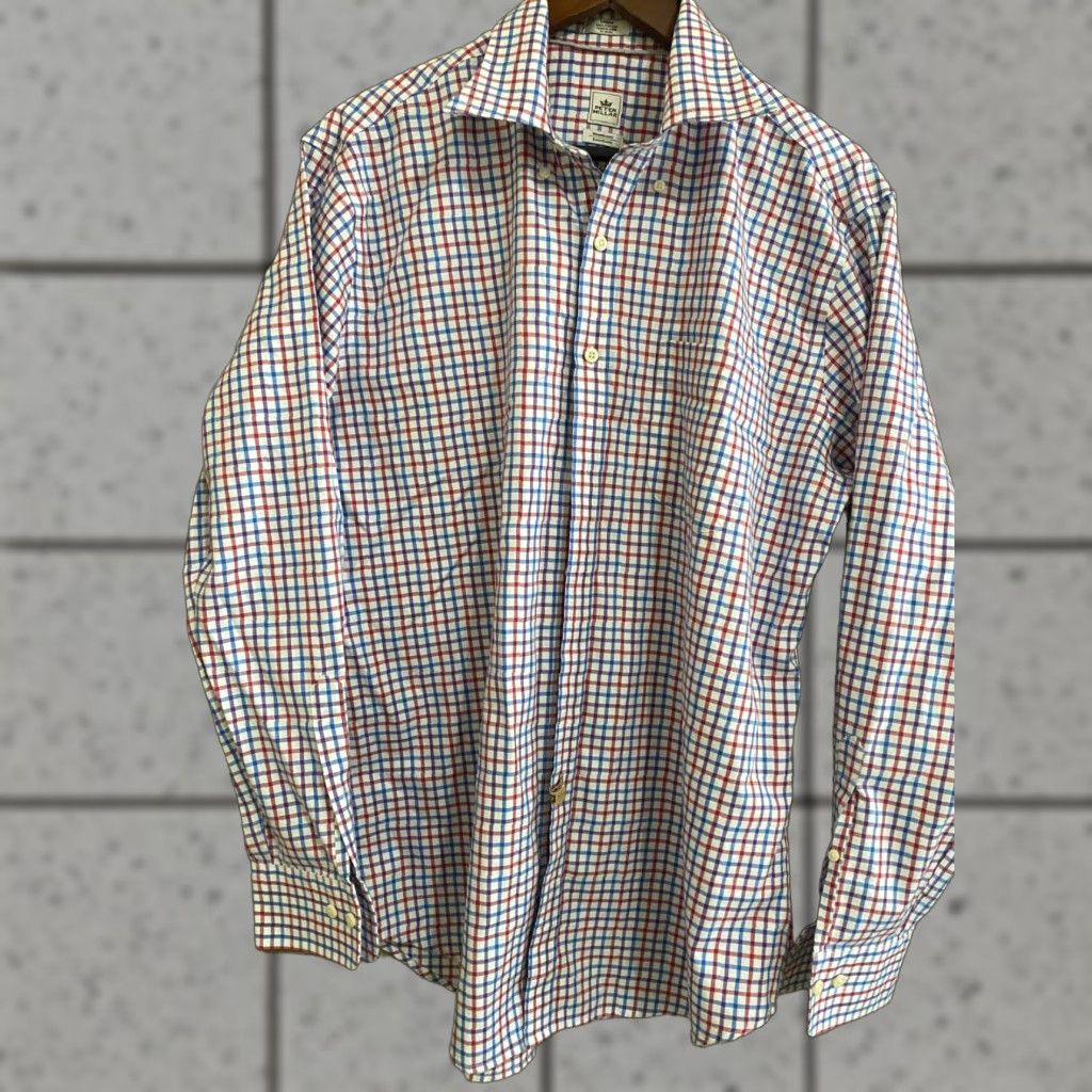 Peter Millar Peter Millar Men’s L LS Easy Care Button Down Blue red Shirt Check Plaid Size US L / EU 52-54 / 3 - 1 Thumbnail