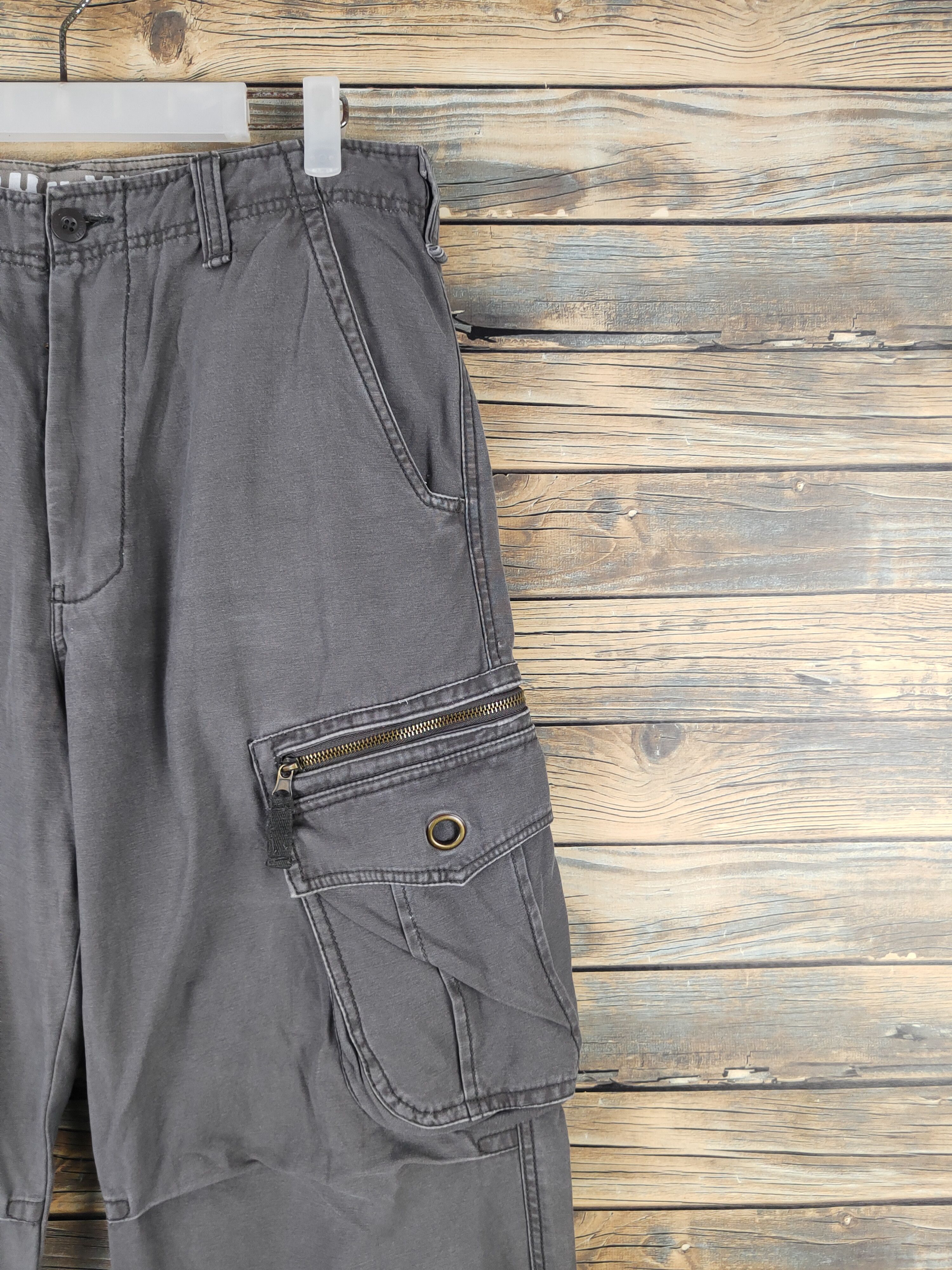 Japanese Brand DLL Vache Dark Gray Multipocket Cargo Pants #2433 Size US 32 / EU 48 - 5 Thumbnail