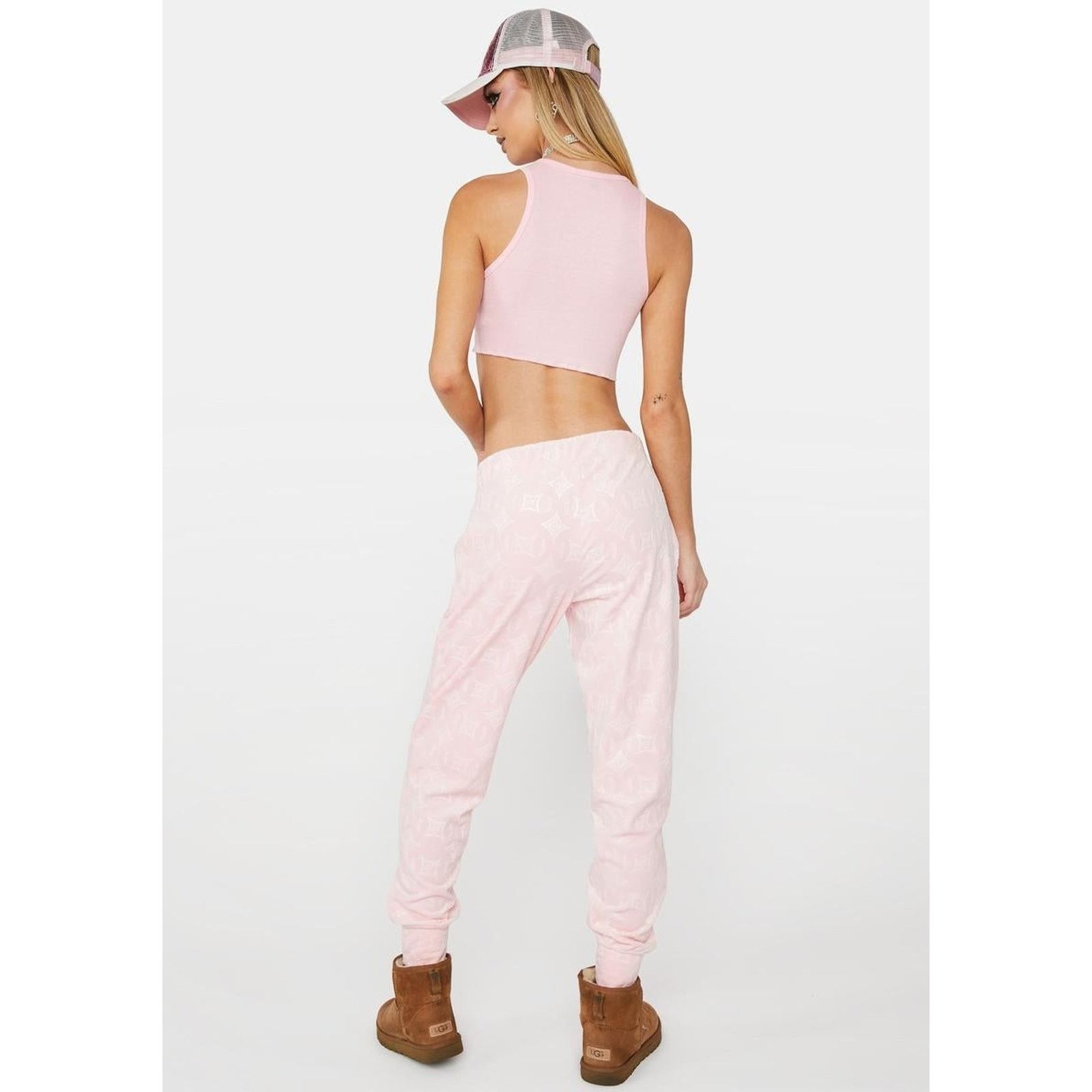 Juicy Couture Juicy Couture Kappa Embossed Velour Jogger Pants Whisper Size 26" / US 2 / IT 38 - 5 Thumbnail