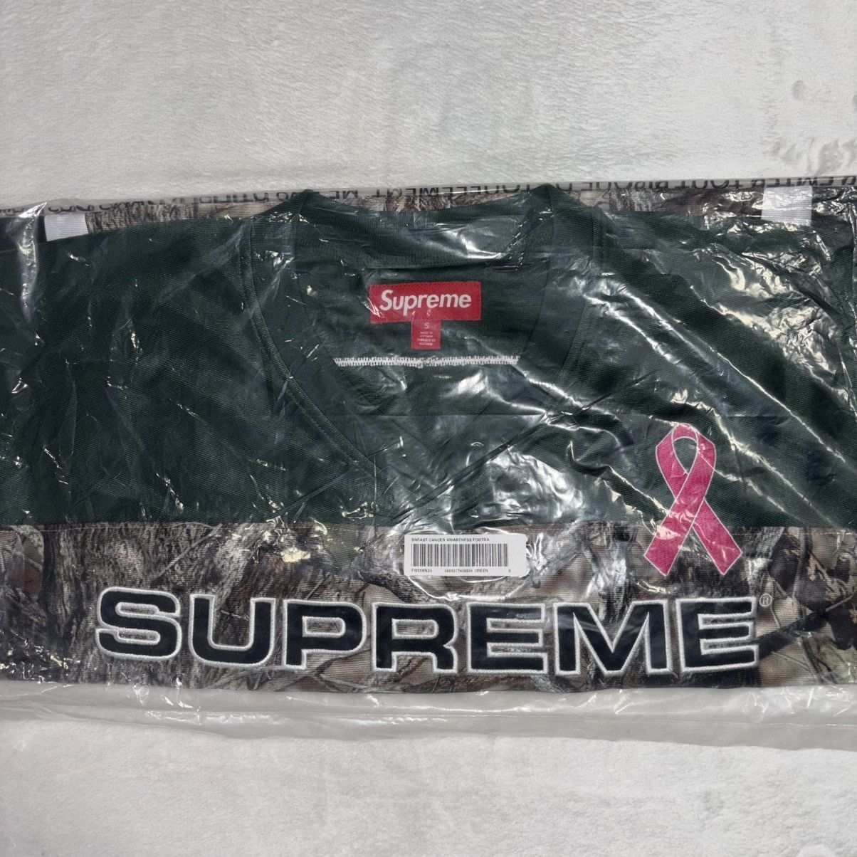 Supreme Breast Cancer Football Jersey RealTree Camo Green