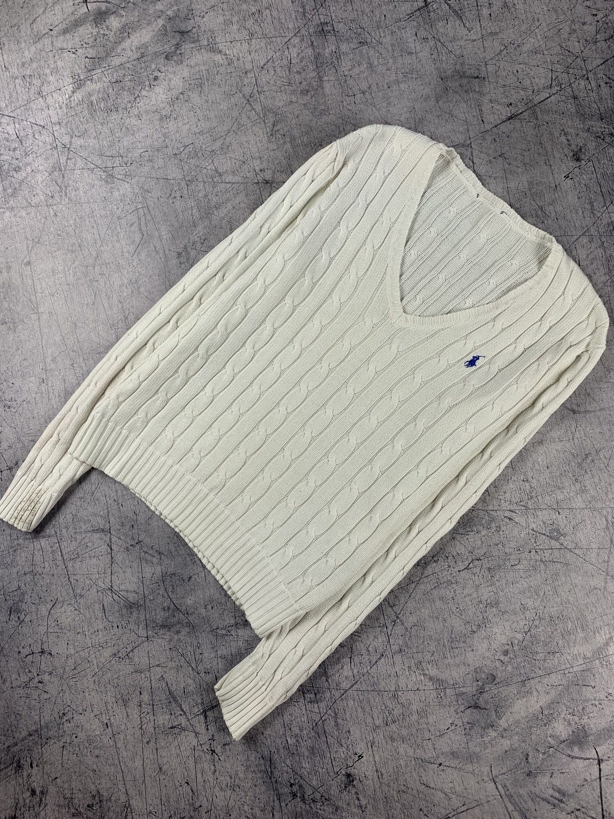 Vintage Ralph Lauren Sport Knitted V-Neck Sweater 90s golf