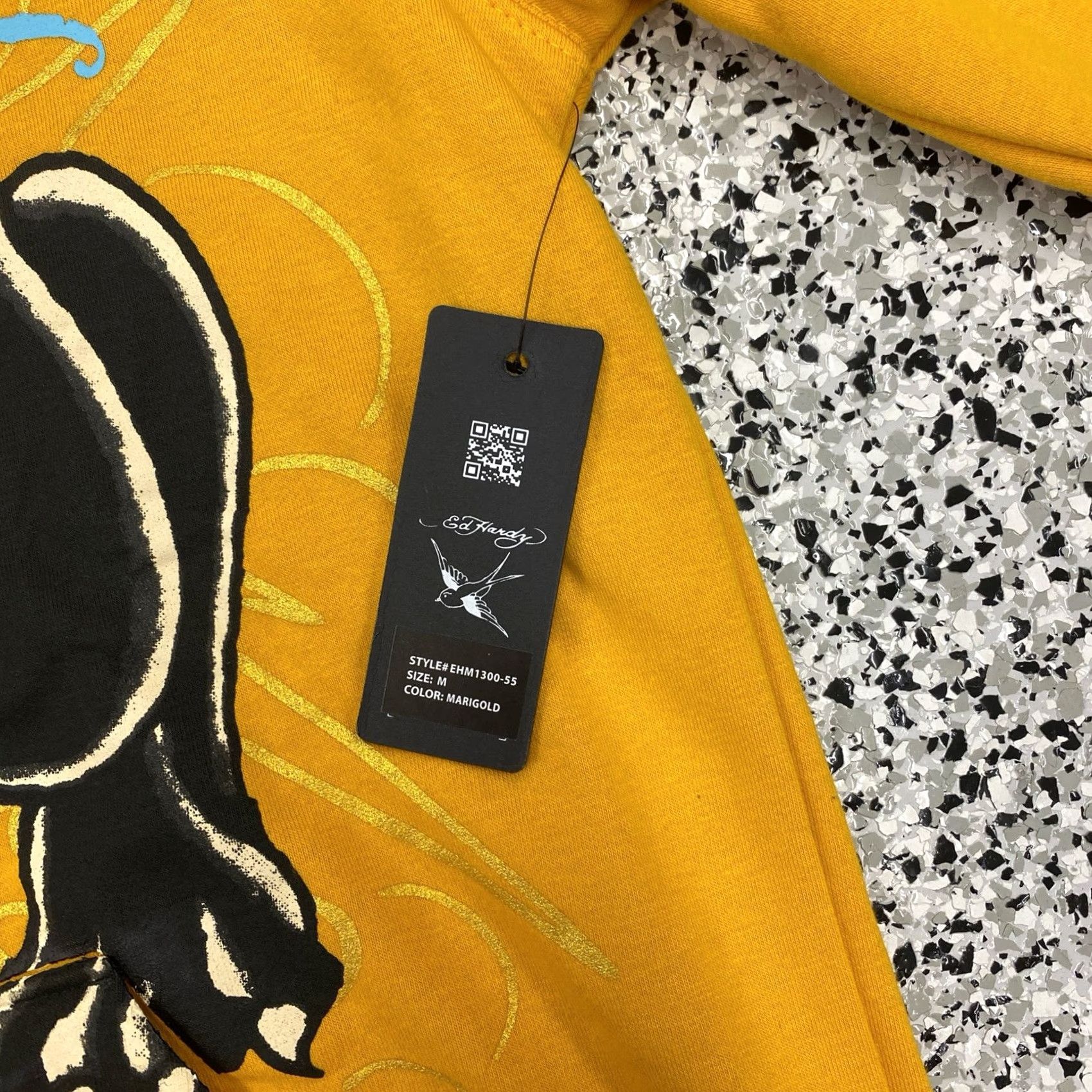 Ed Hardy VINTAGE Ed Hardy Yellow Hoodie Black Panther Pullover Sweatshirt Mens Medium EHM1300-55 Size US M / EU 48-50 / 2 - 2 Thumbnail