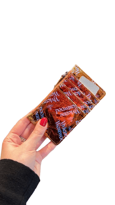 Vivienne Westwood o1f1d3z0426 Size: OS / Long Slim Card Holder in Orange Logo Size ONE SIZE - 2 Thumbnail