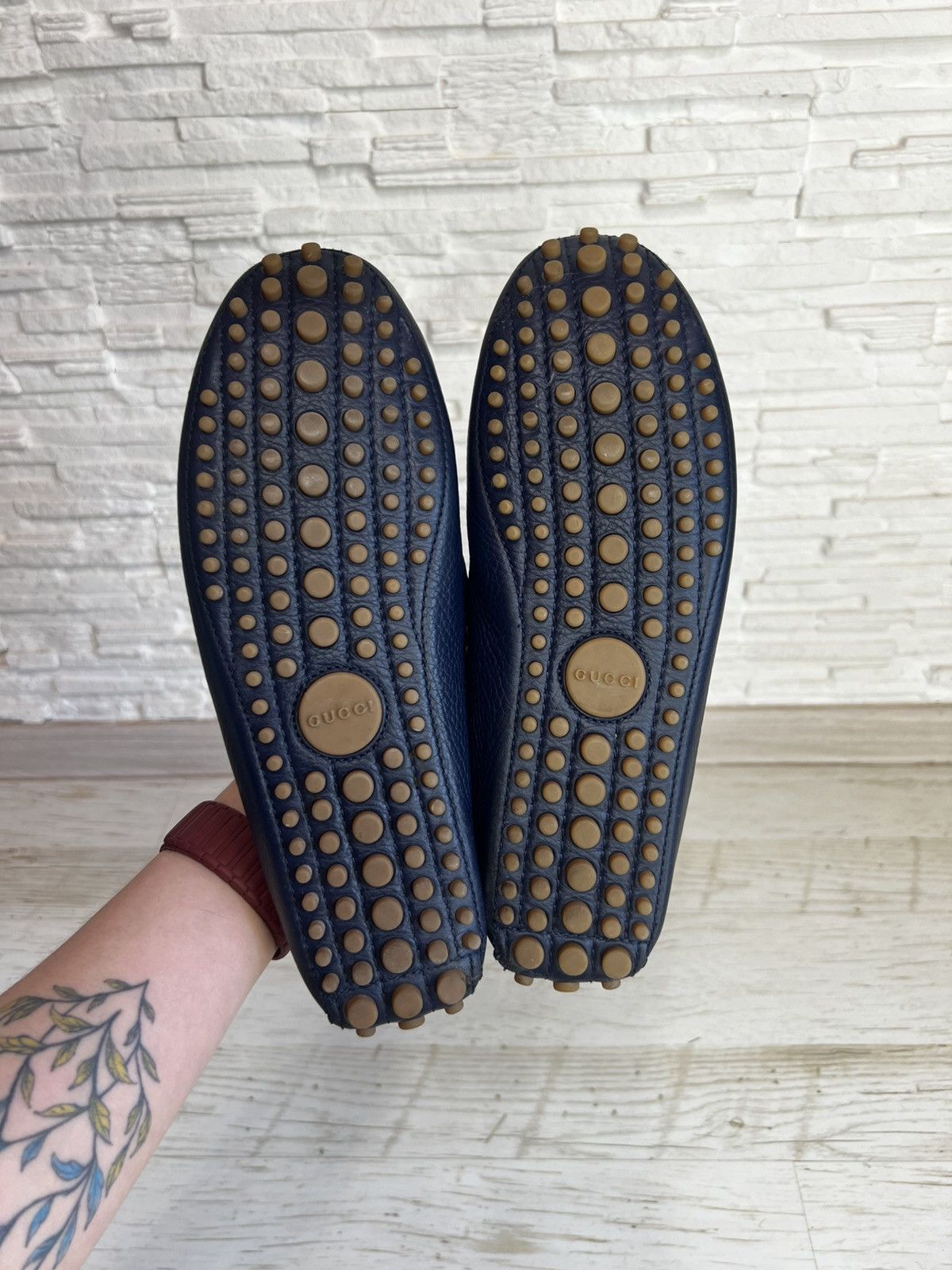 Gucci Gucci Dark Blue Leather Loafers Moccasins US 7.5 EU40.5 Size US 7.5 / EU 40-41 - 14 Thumbnail