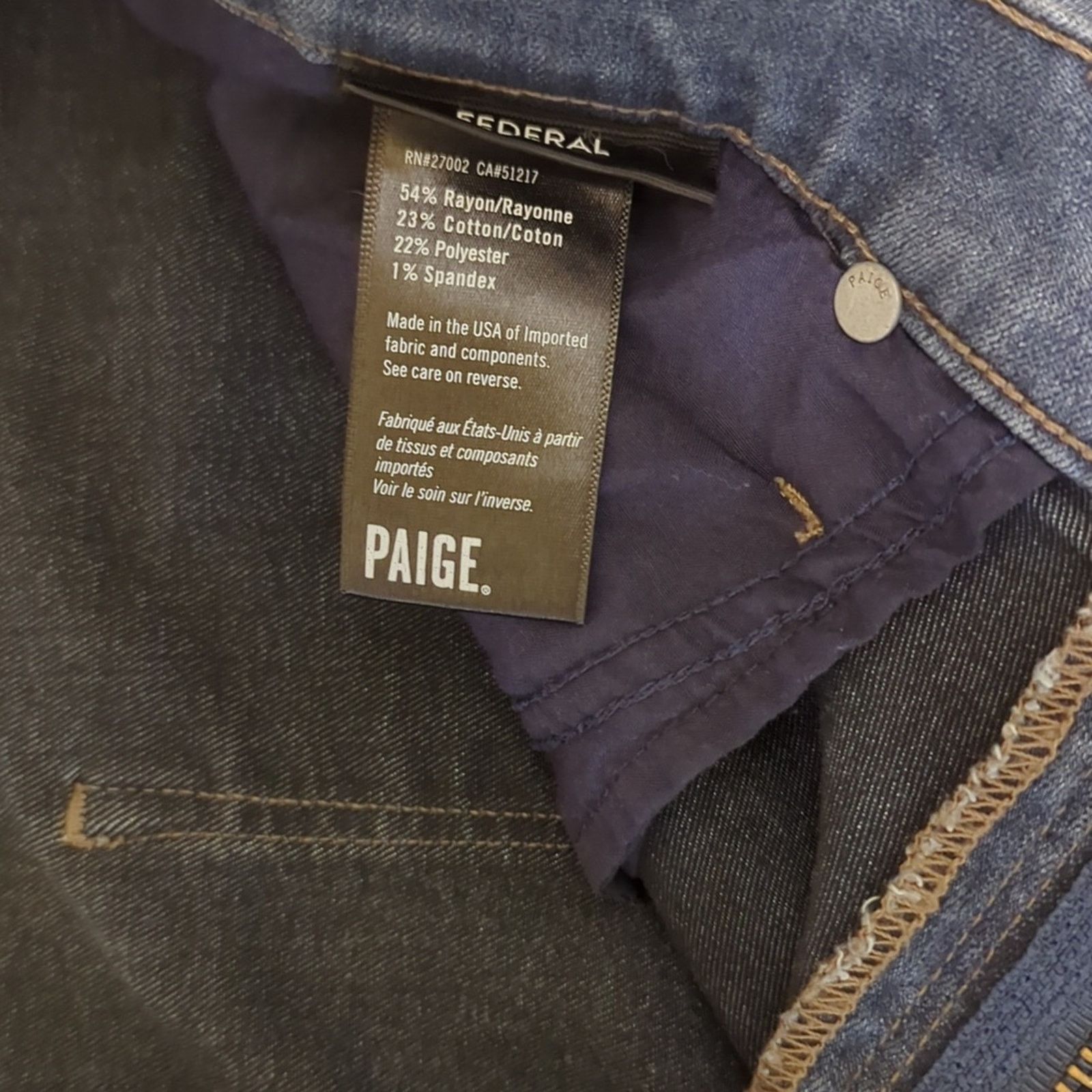 Paige Paige men's jeans, Josh, m655734-4069, waist 34, inseam 28 Size US 34 / EU 50 - 3 Thumbnail