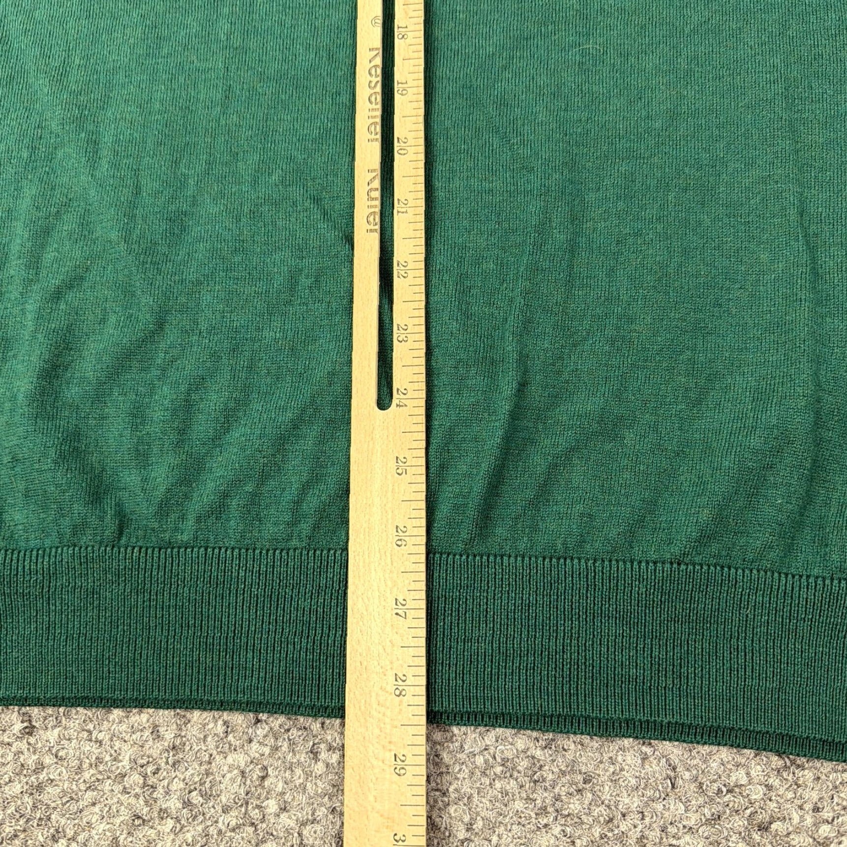 Vintage Turnbury Sweater Mens 2XT Green Extra Fine Merino Wool V Neck Pullover Knit Size US XXL / EU 58 / 5 - 5 Thumbnail