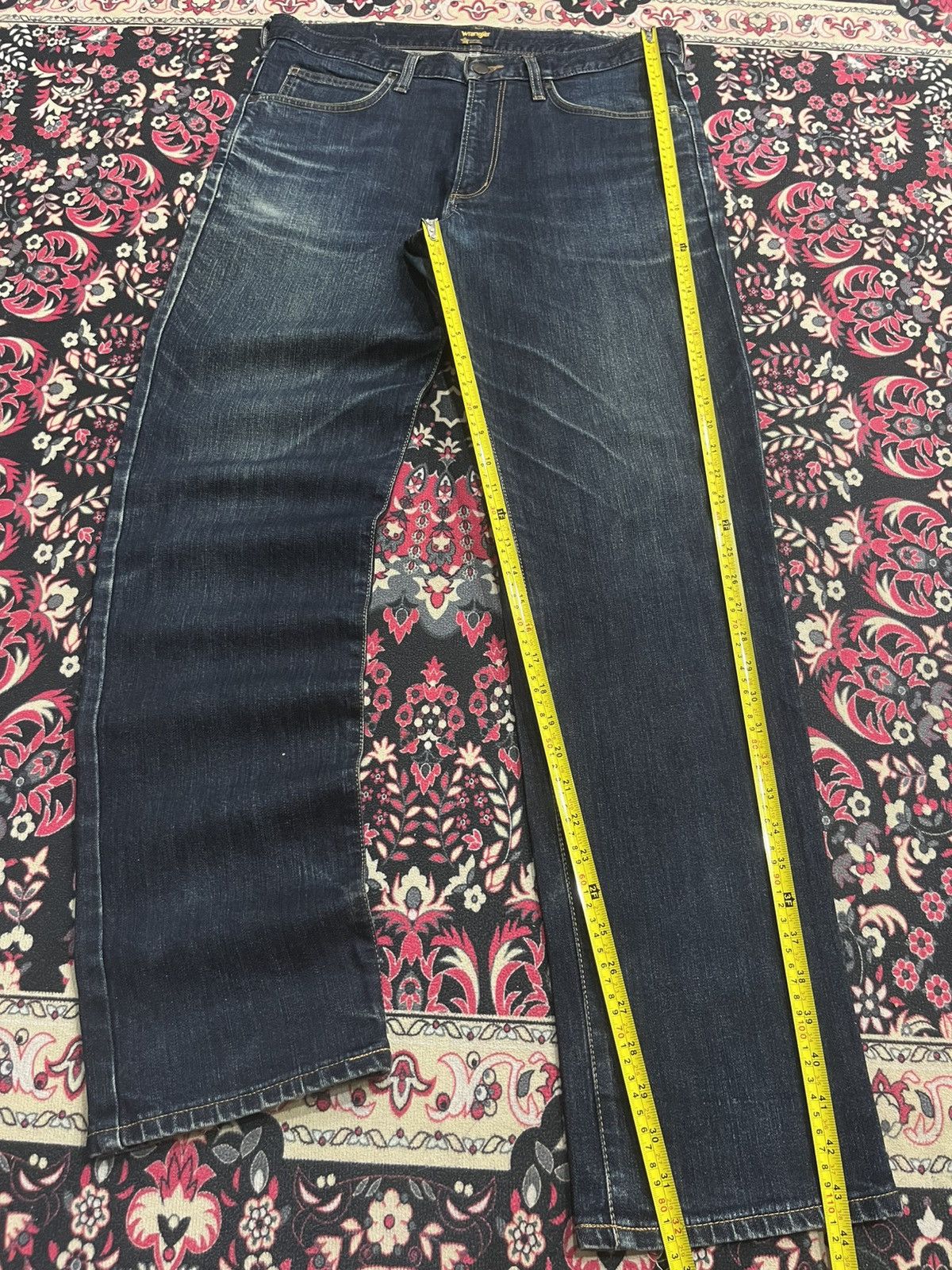 Wrangler Vintage Wrangler Dark Blue Washed Straight Leg Jeans Size US 33 - 12 Thumbnail