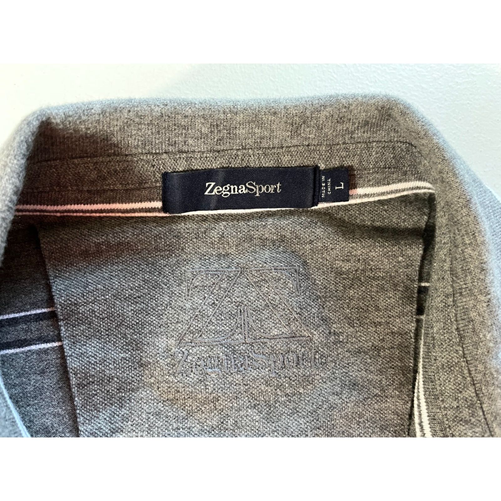 Vintage VINTAGE Zegna Sport Polo Shirt Striped Long Sleeve 1/4 Zip Cotton Blend Gray L Mens Size US L / EU 52-54 / 3 - 7 Thumbnail
