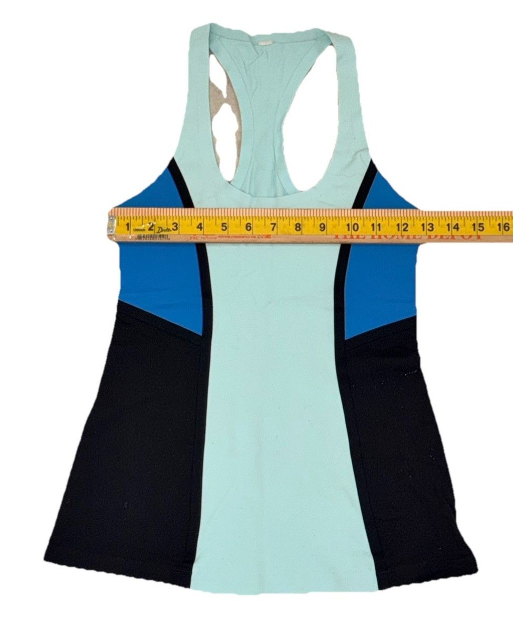 Lululemon LULULEMON COOL RACERBACK TANK TOP AQUAMARINE BLUE BLACK SZ4 Size S / US 4 / IT 40 - 3 Thumbnail