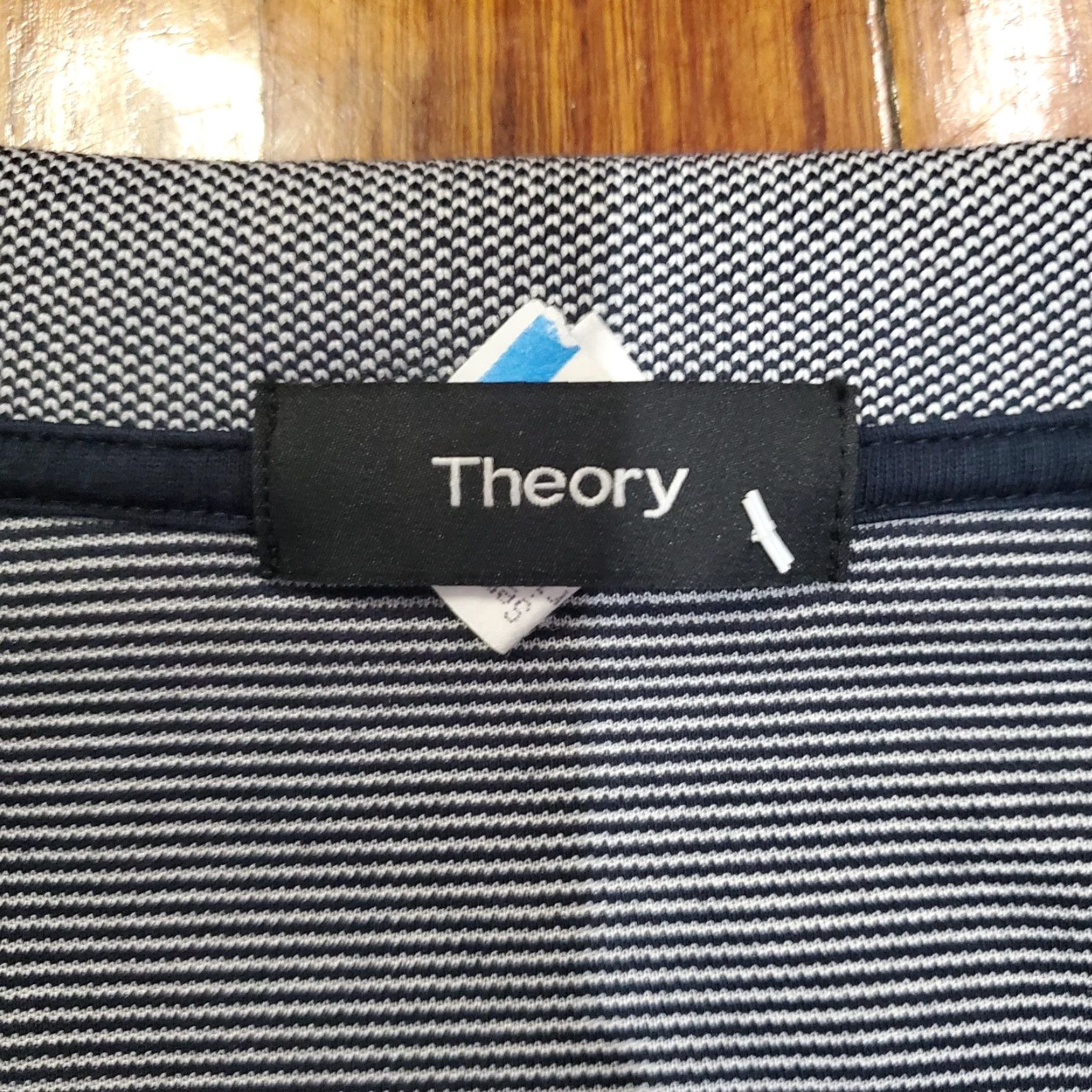 Theory Theory Polo Shirt Mens 2XL Stripe Short Sleeve Pima Cotton Gray Polo Mens 2XL Size US XXL / EU 58 / 5 - 3 Thumbnail